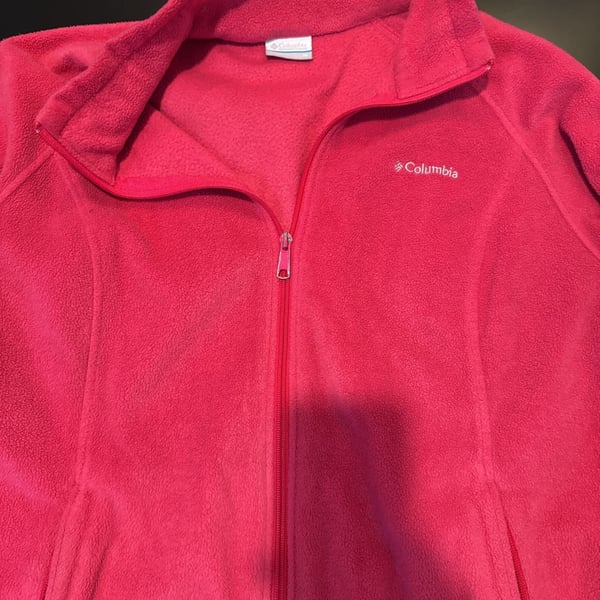 Columbia Hot Pink Fleece Full Zip Lightweight Jacket L Size L - - From Lily,