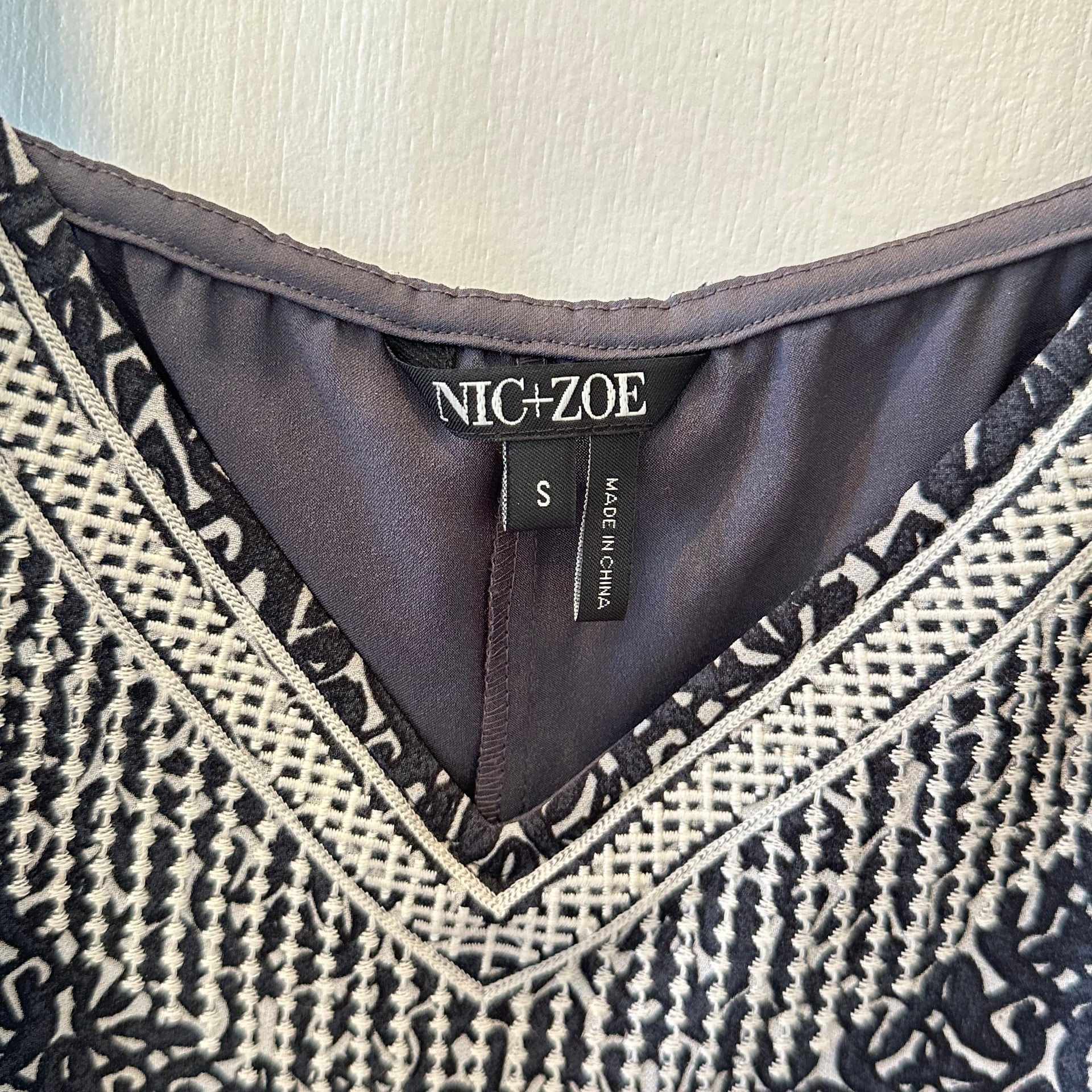 NIC+ZOE Overlay Jumpsuit Casablanca Nights Gray Small 3