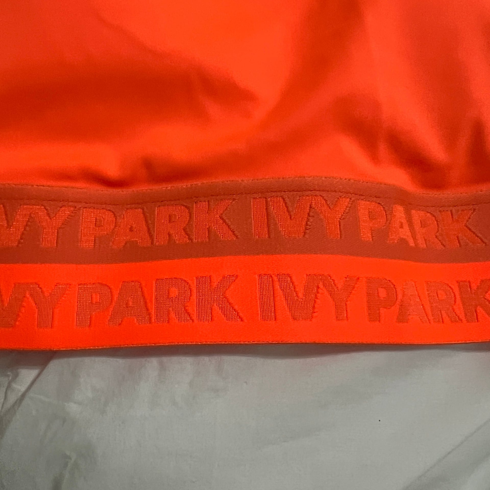 Adidas x Ivy Park Halter Bra Womens Size Small Solar Orange Beyonce Sporty Gym 4