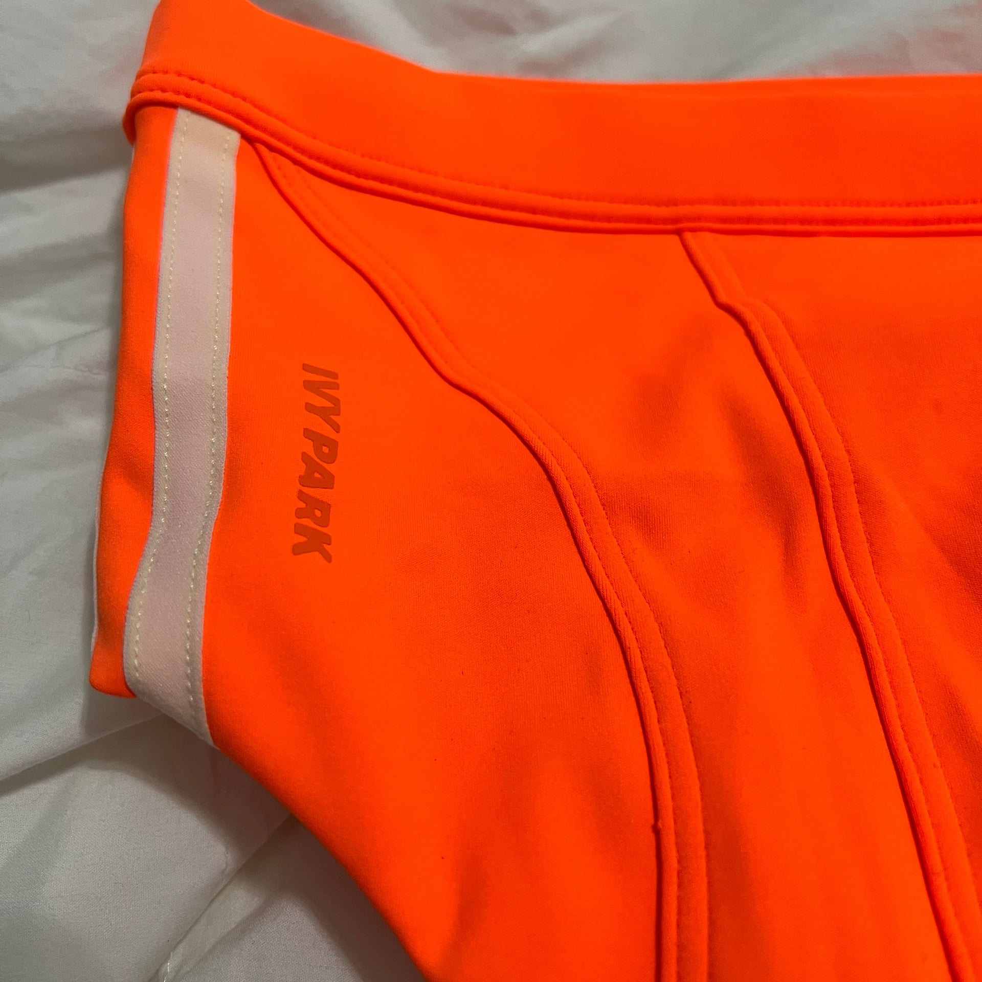 Adidas x Ivy Park Bikini Swim Bottom Womens Size Small Solar Orange Beyonce 3