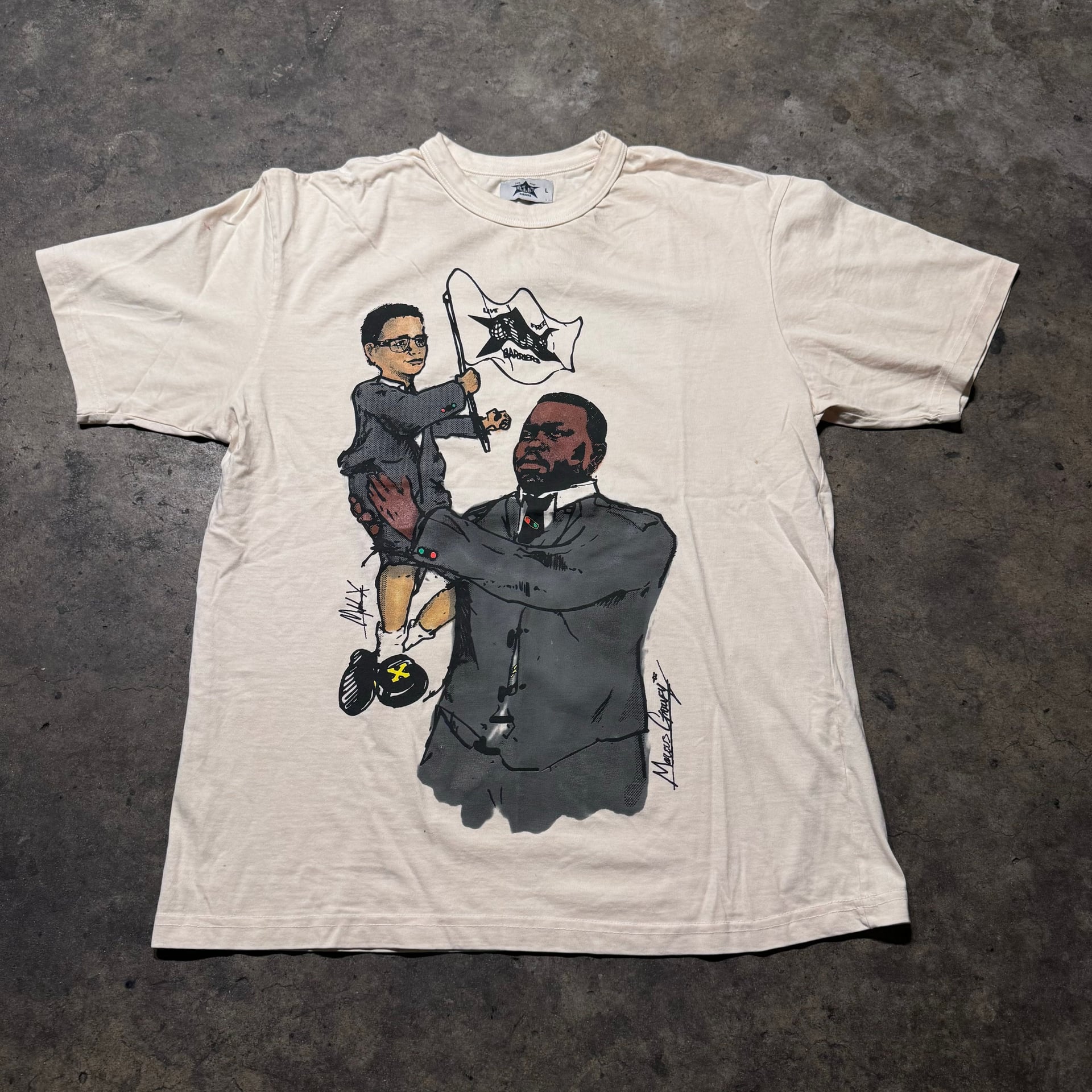 Live Free Barriers Marcus Garvey Malcolm X T-shirt Tee Large
1