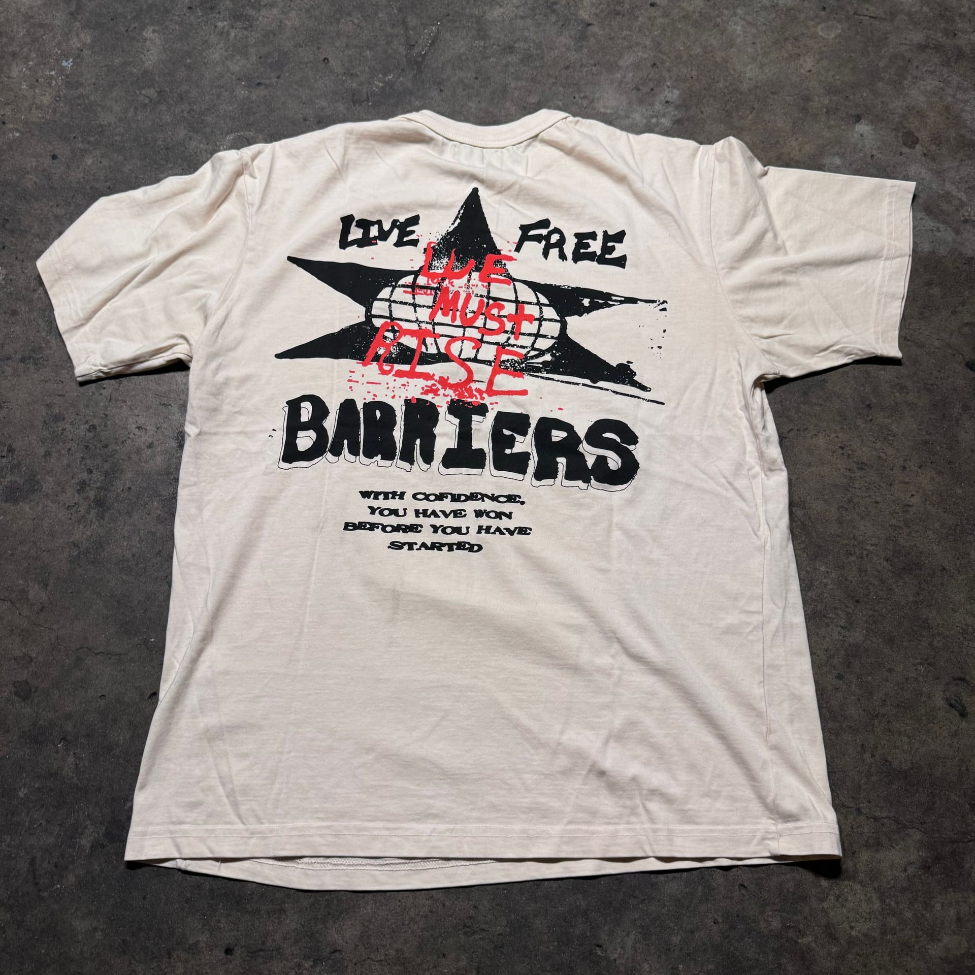 Live Free Barriers Marcus Garvey Malcolm X T-shirt Tee Large
2