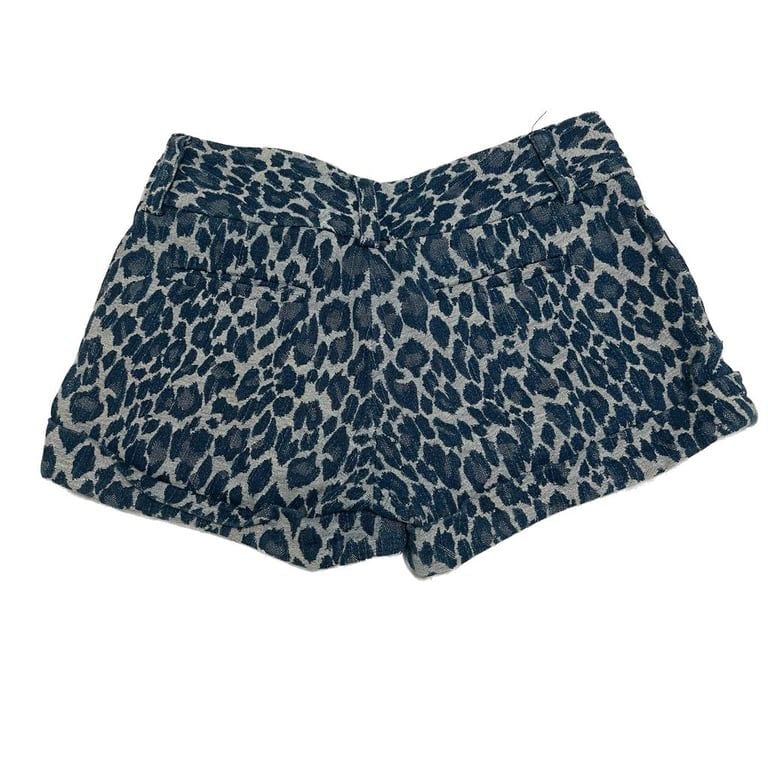 Alice & Olivia Cast Cheetah Animal Print Shorts Denim Size 4 4