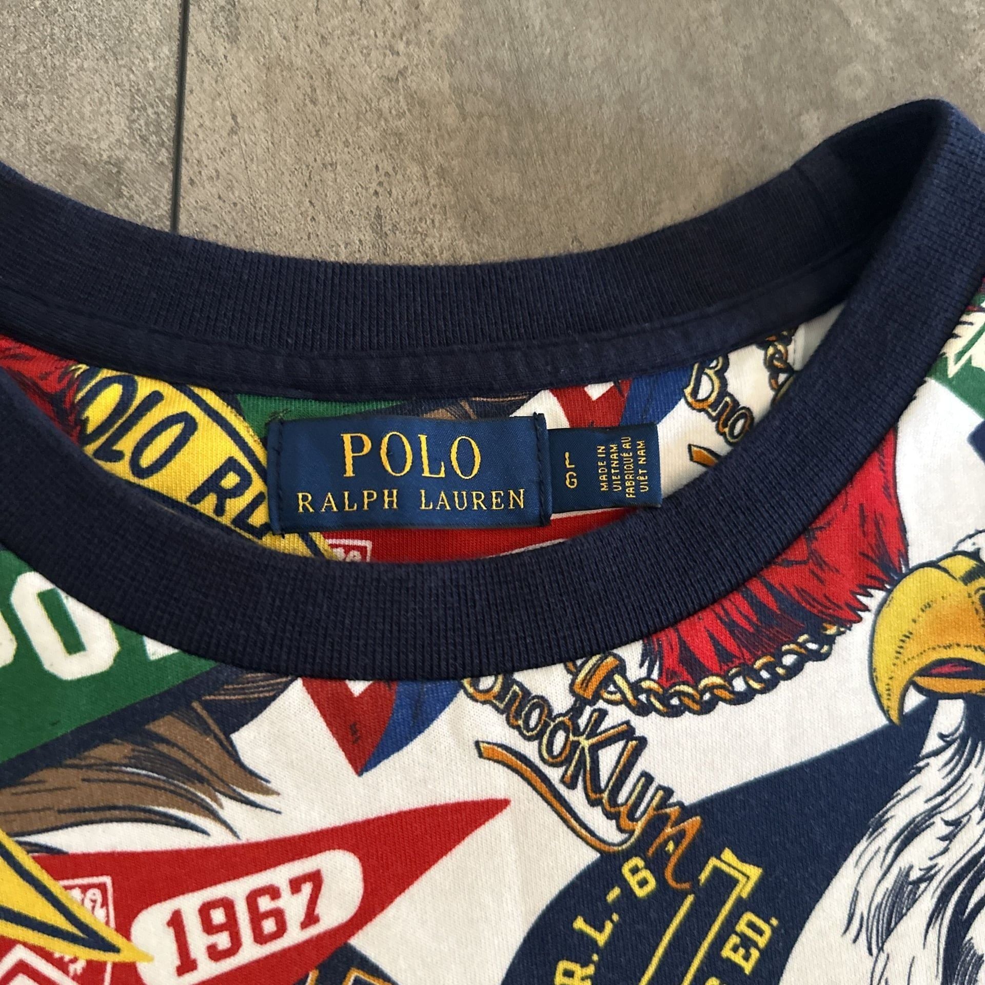 Polo Ralph Lauren Mens L Sweatshirt Double Knit Graphic Animals Brooklyn 3