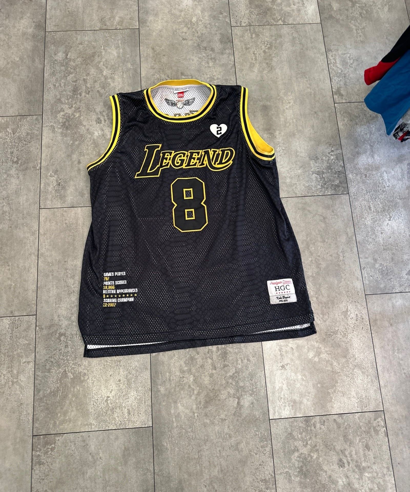 HEADGEAR Classics LEGEND MAMBA #8 Youth BASKETBALL JERSEY 2xl 2