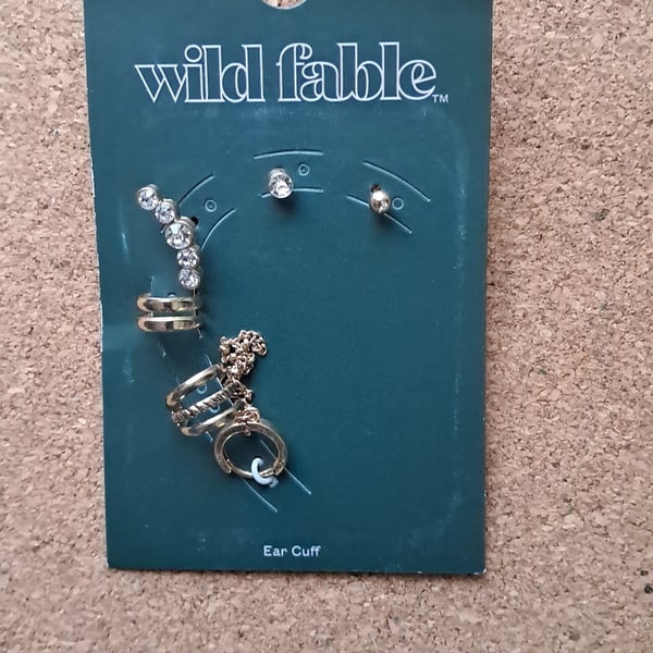 Wild Fable Mixed Metal Ear Cuff Set