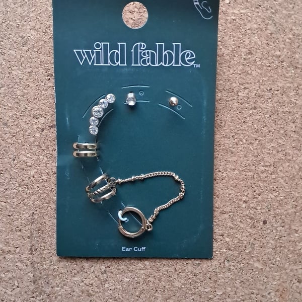 Wild Fable Ear Cuff Set with Studs and Chains