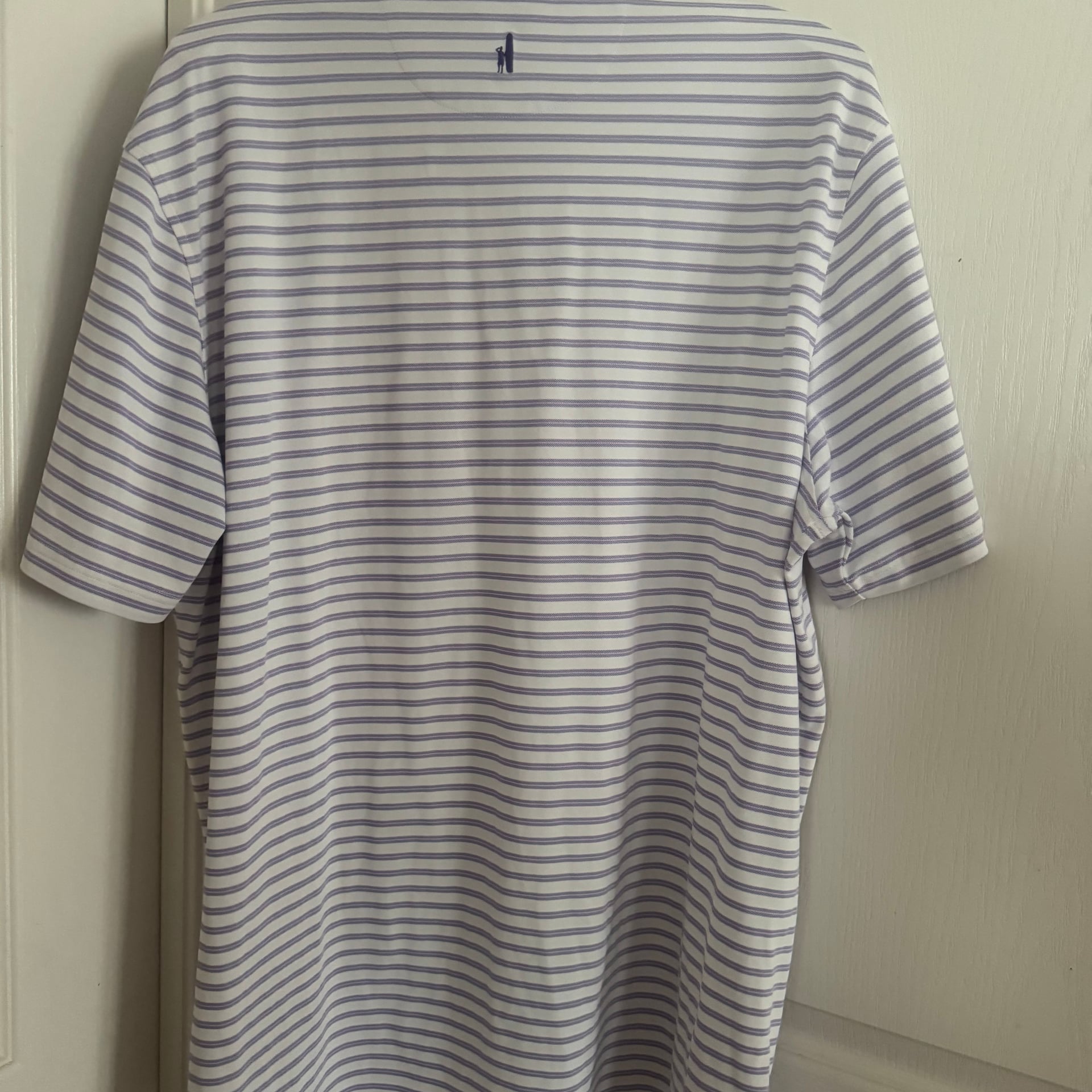 johnnie-O Lavender Striped Golf Polo Mens XL Stretch 4
