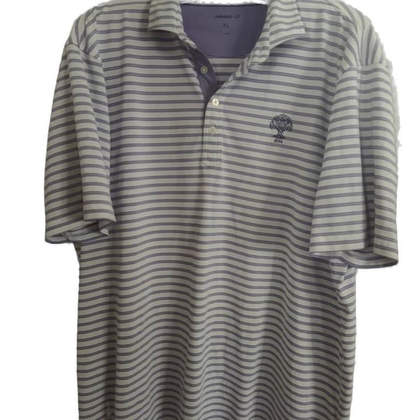 johnnie-O Lavender Striped Golf Polo Mens XL Stretch