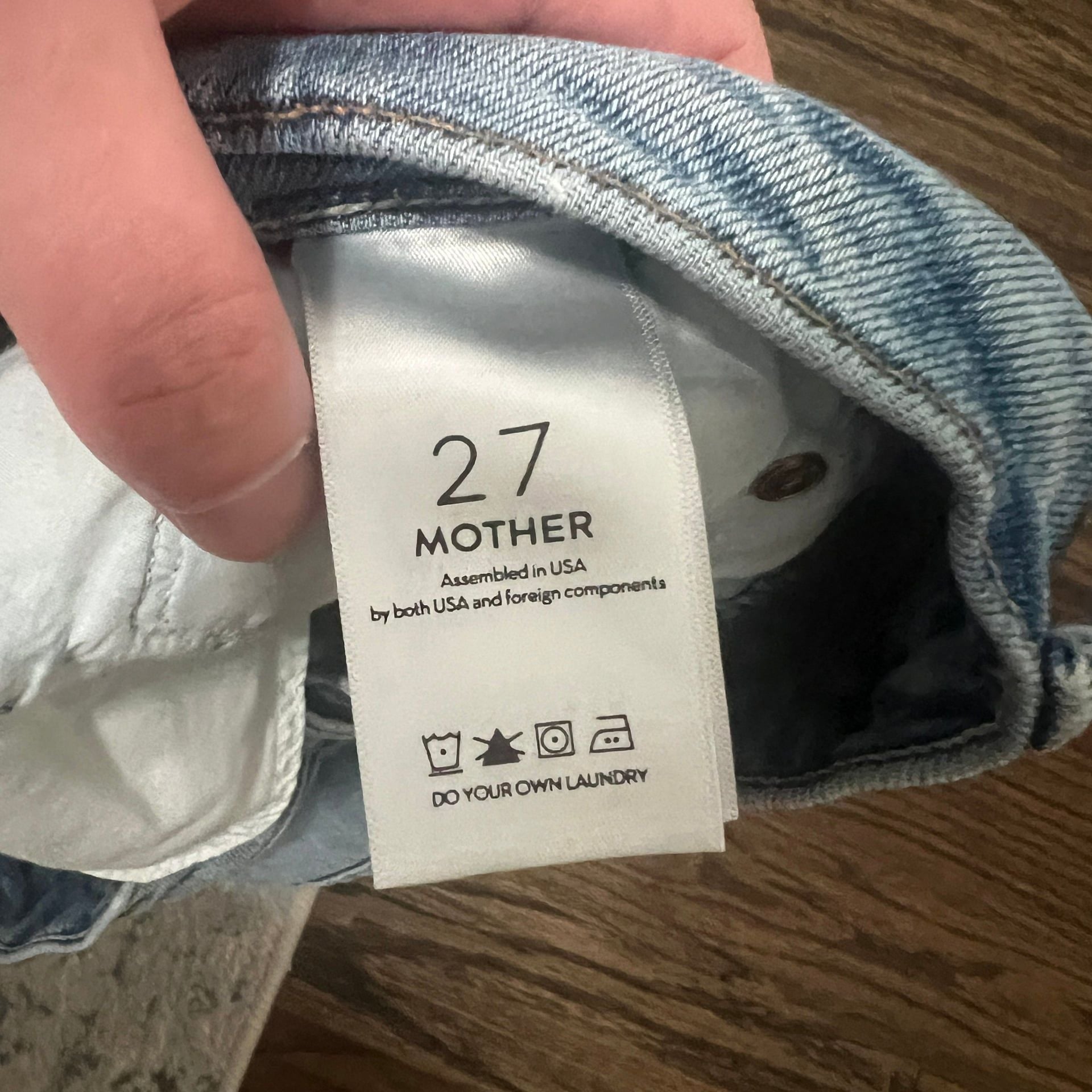 Mother The Tomcat The Confession High Rise Distressed Jeans Size 27 7