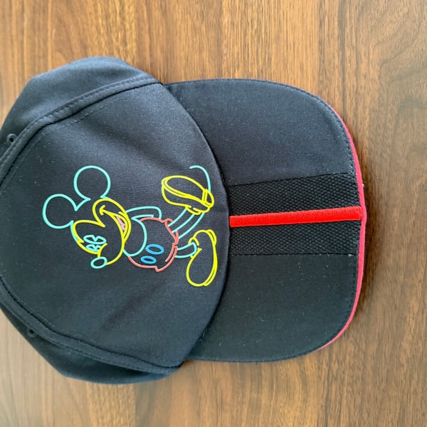 Disney parks neon rainbow Mickey cap b29