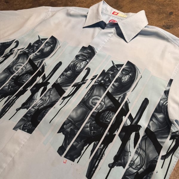 Vintage Ecko Unltd Graffiti Button Up Shirt Size XXL