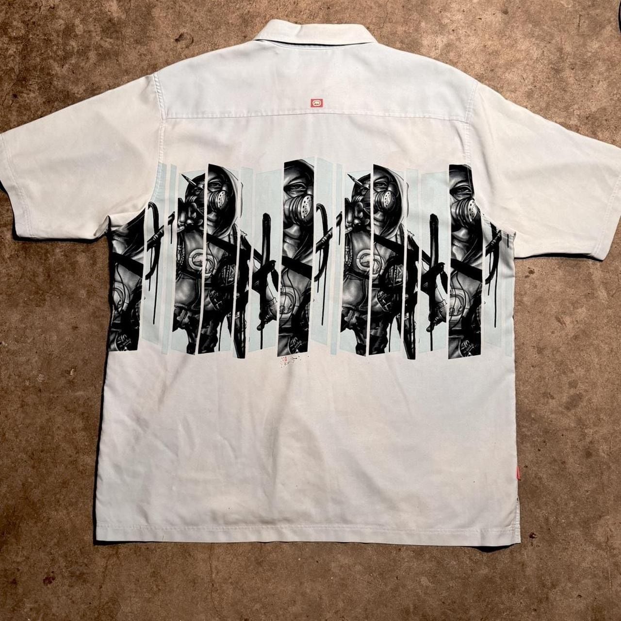 Vintage Ecko Unltd Graffiti Button Up Shirt Size XXL 6