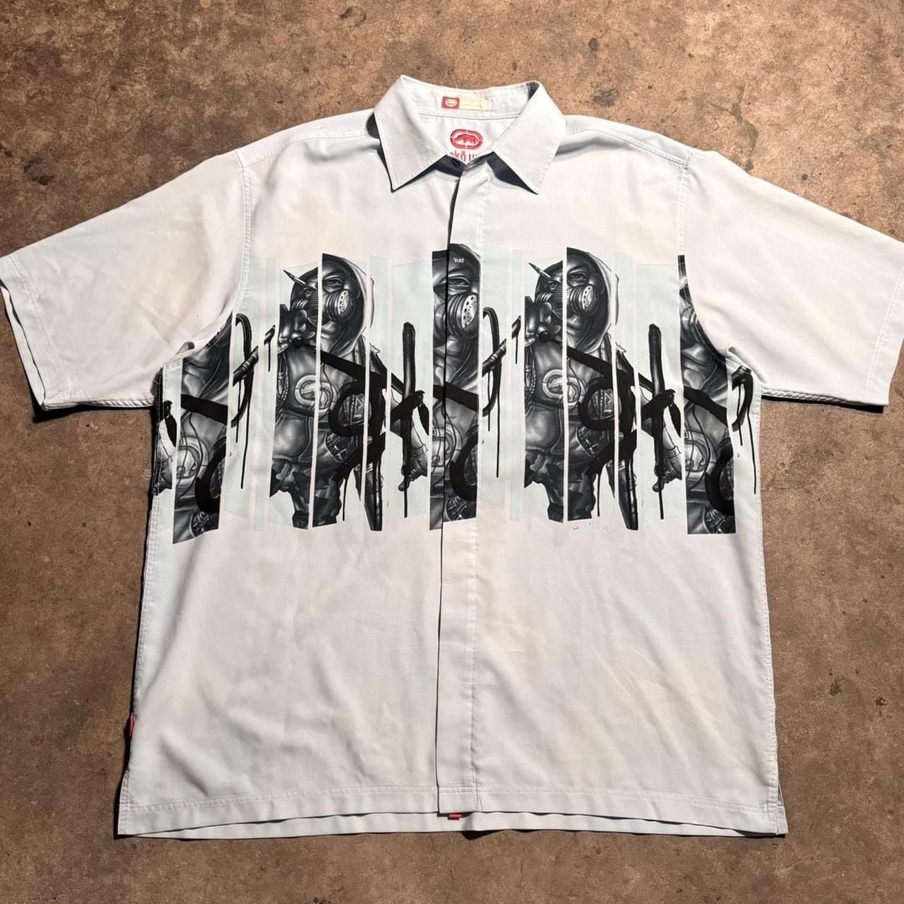 Vintage Ecko Unltd Graffiti Button Up Shirt Size XXL 3