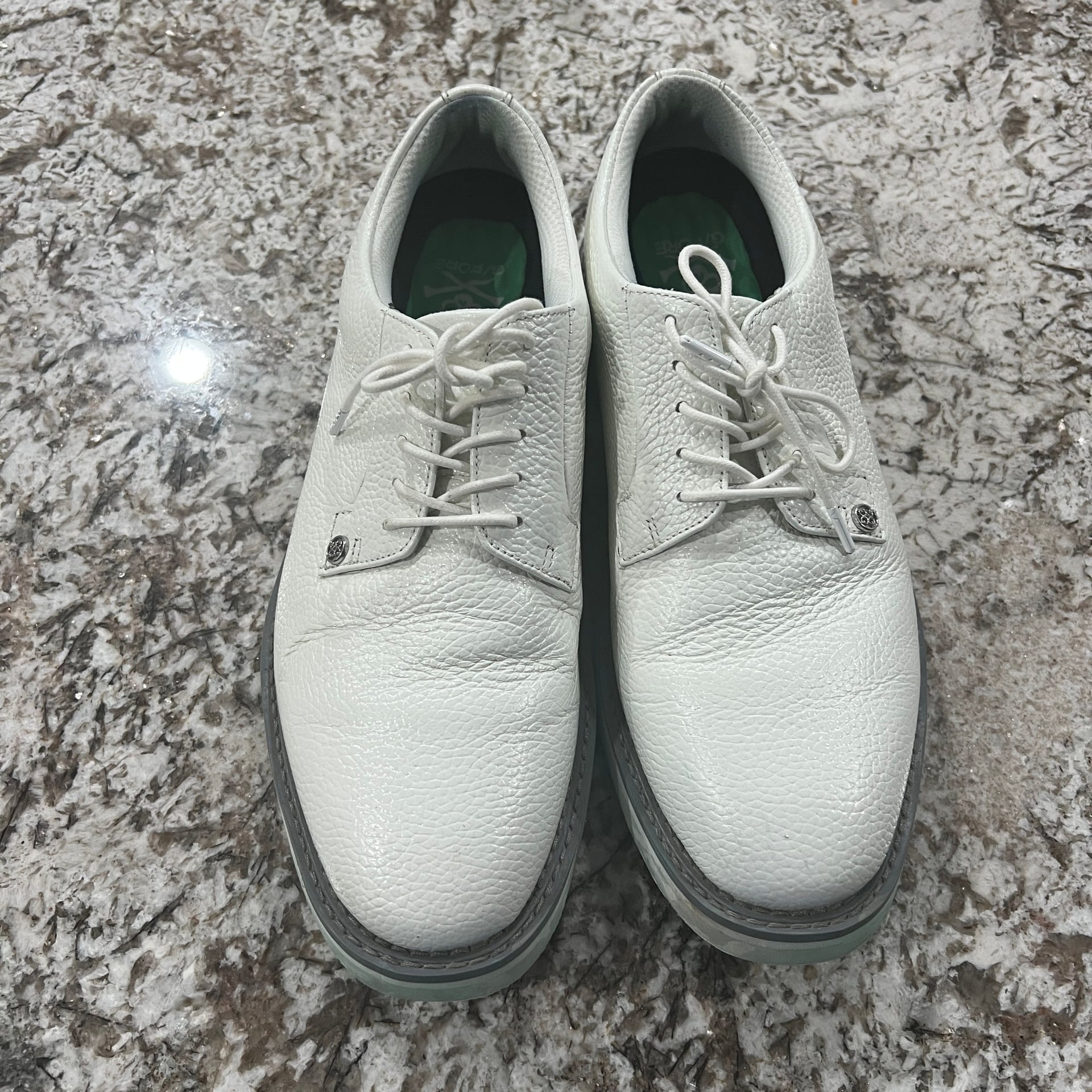 GFore MEN'S GALLIVANTER G/LOCK PEBBLE LEATHER CAMO GOLF SHOE GMF000055 Size 10 3