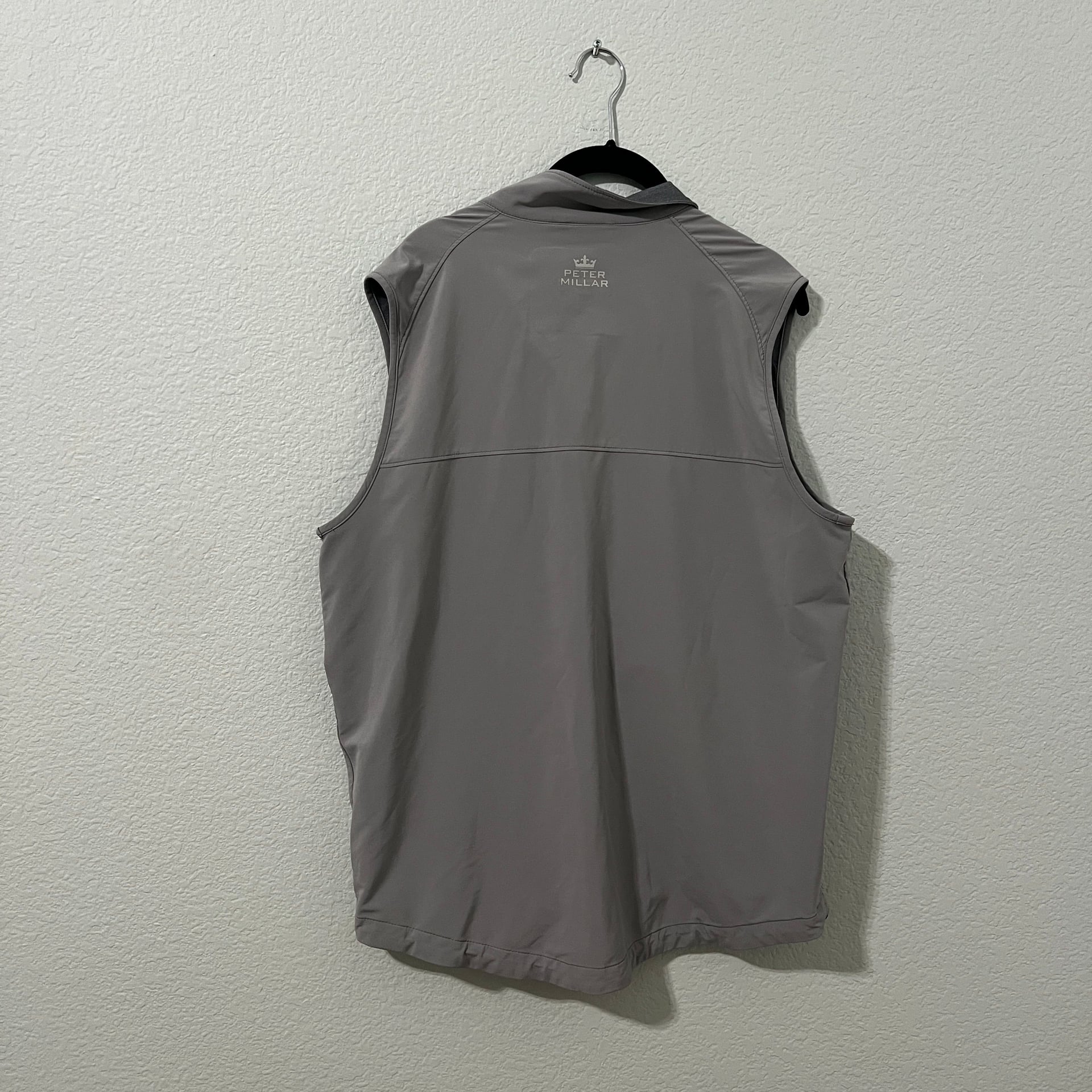 Peter Millar Crown Sport Mens Gray Sleeveless Vest Golf Lightweight Medium 4