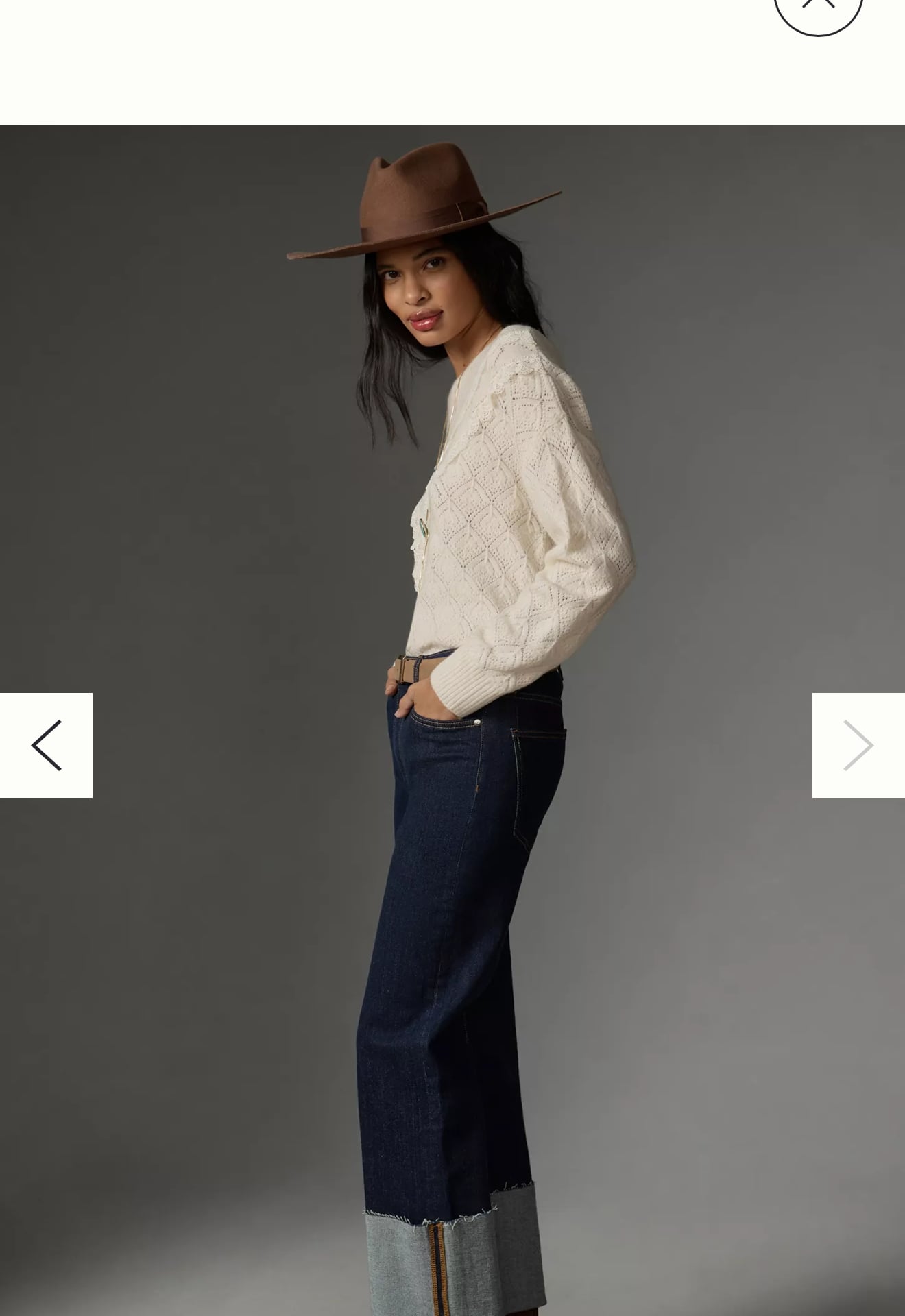 NWT Anthropologie Pilcro Scotty Cuffed High-Rise Straight-Leg Jeans Sz 26 Y2K  21