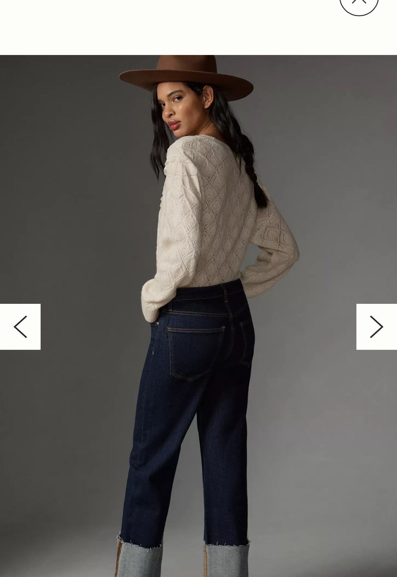 NWT Anthropologie Pilcro Scotty Cuffed High-Rise Straight-Leg Jeans Sz 26 Y2K  20