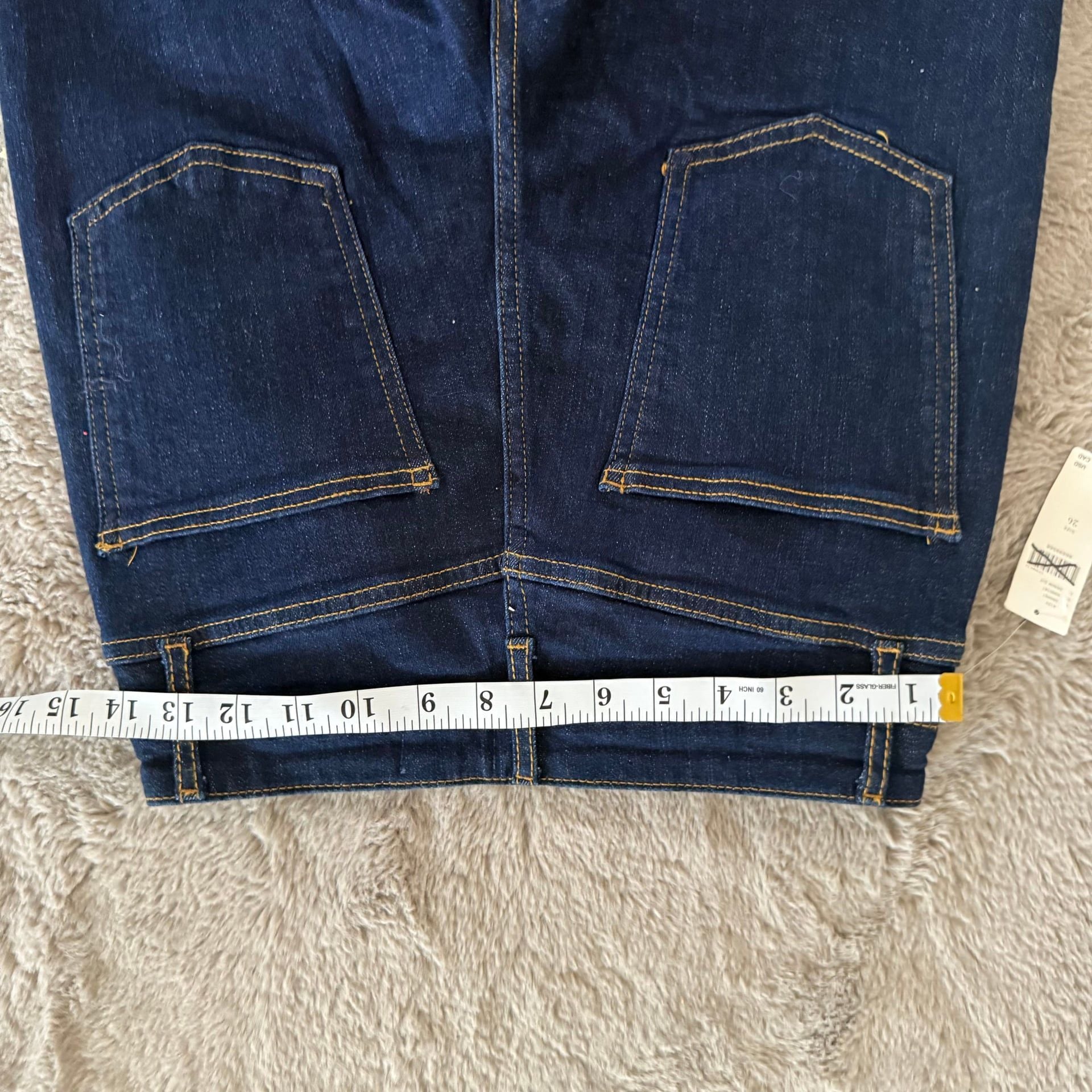 NWT Anthropologie Pilcro Scotty Cuffed High-Rise Straight-Leg Jeans Sz 26 Y2K  14