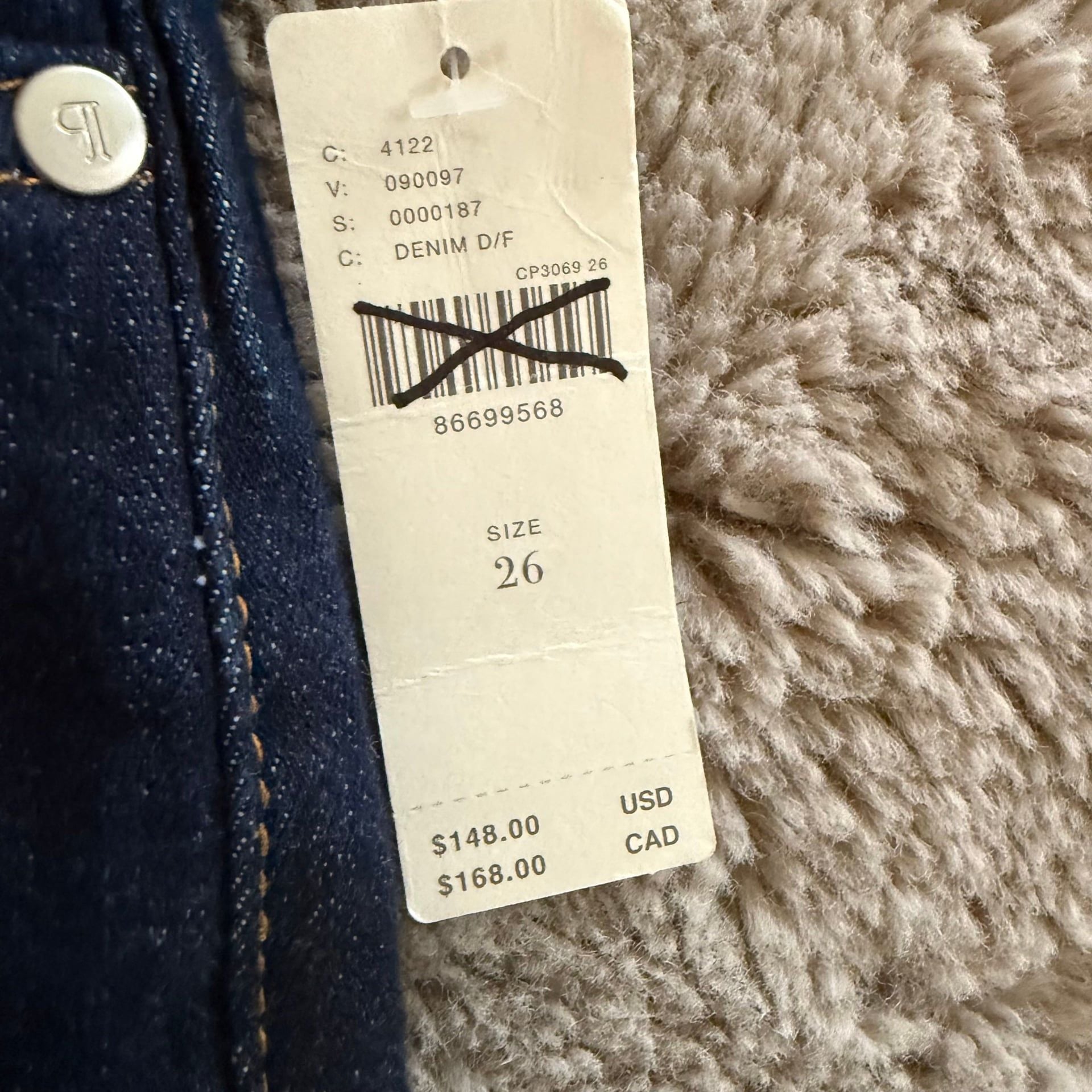 NWT Anthropologie Pilcro Scotty Cuffed High-Rise Straight-Leg Jeans Sz 26 Y2K  8