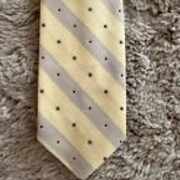 Givenchy Vintage Floral Ties Silk Italy Yellow