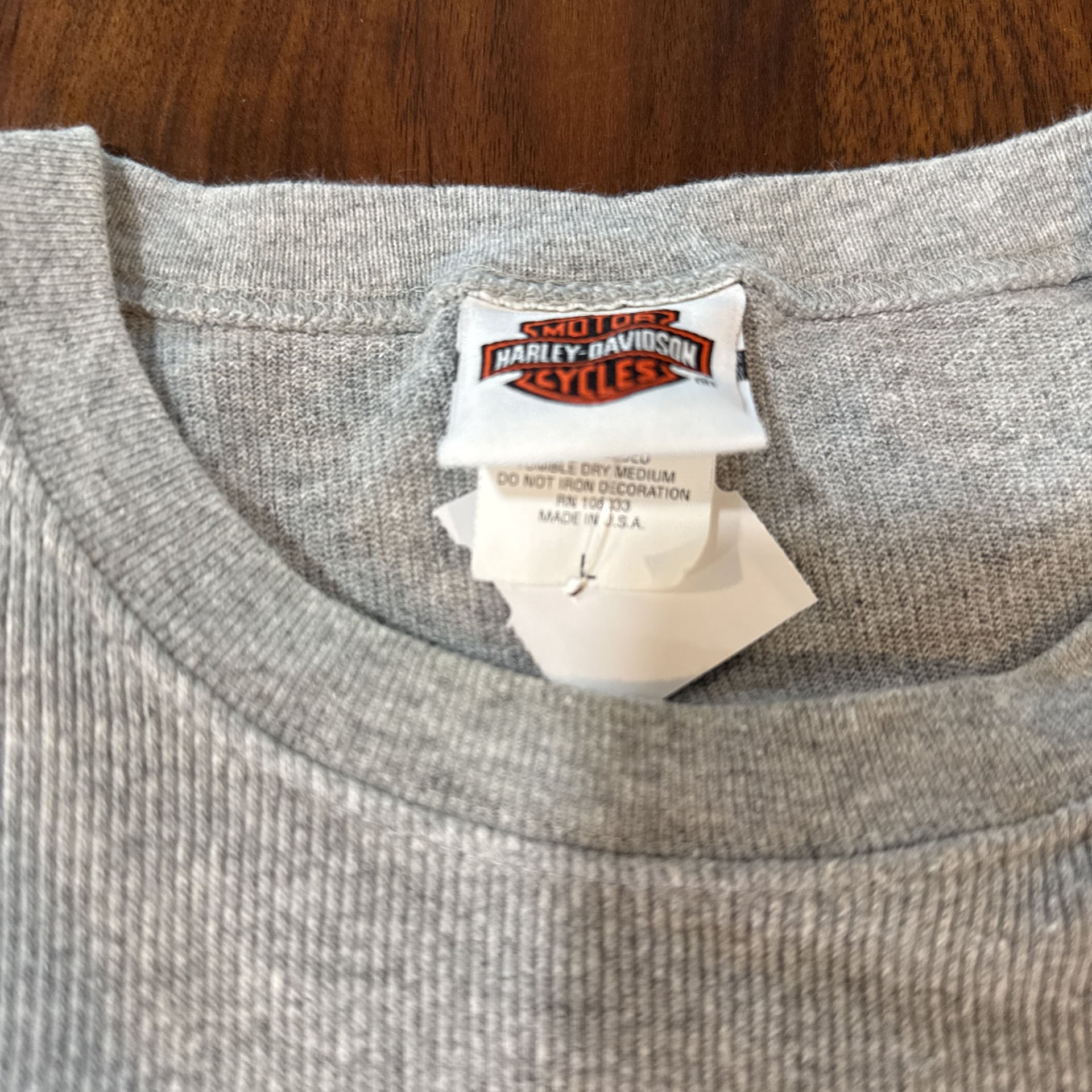 VTG Harley Davidson Shirt Mens Large L Grey Eagle Logo Florida Biker Holoubek 7