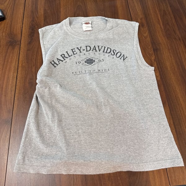 VTG Harley Davidson Shirt Mens Large L Grey Eagle Logo Florida Biker Holoubek