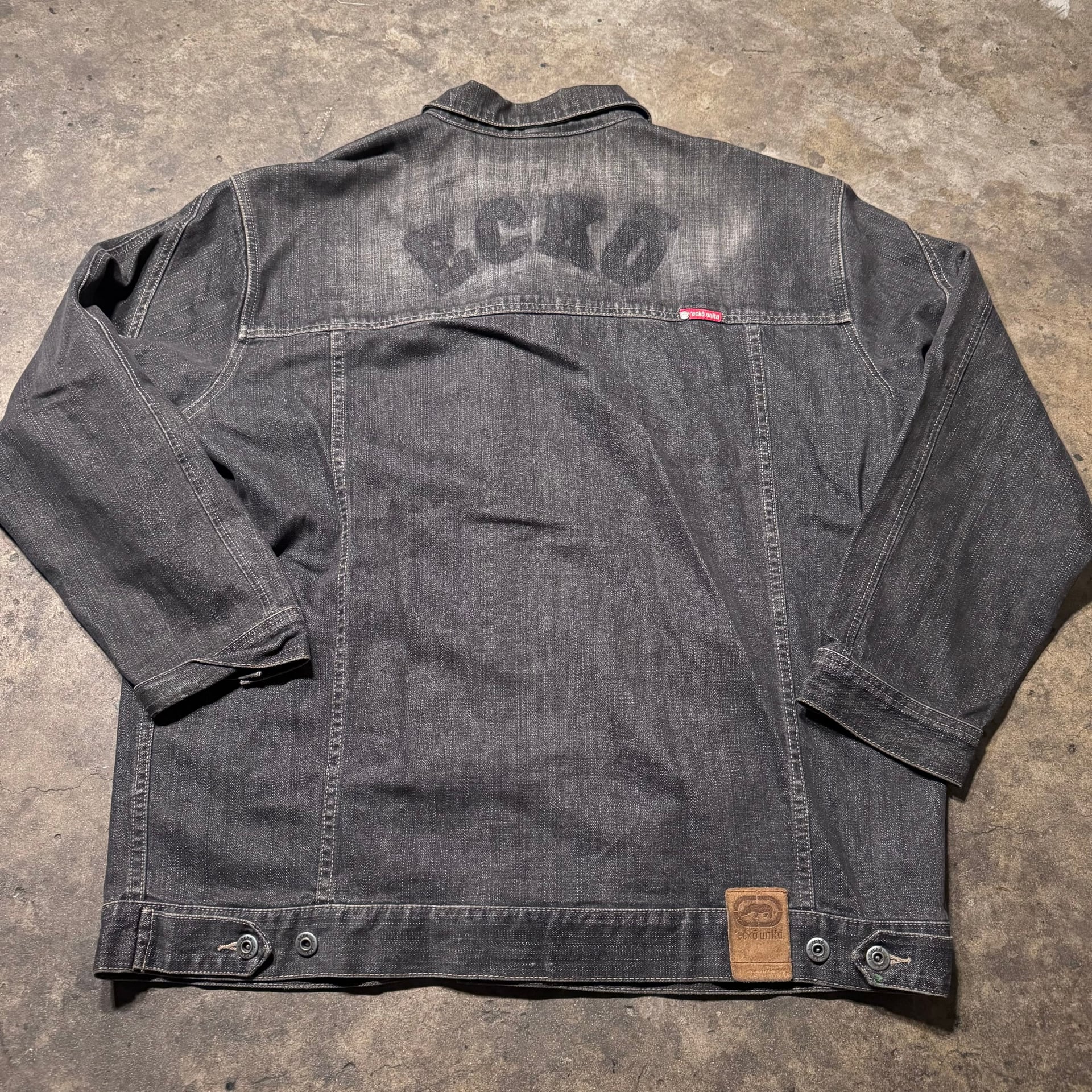 90s Ecko Unltd. Black Denim Jacket X-Large
5
