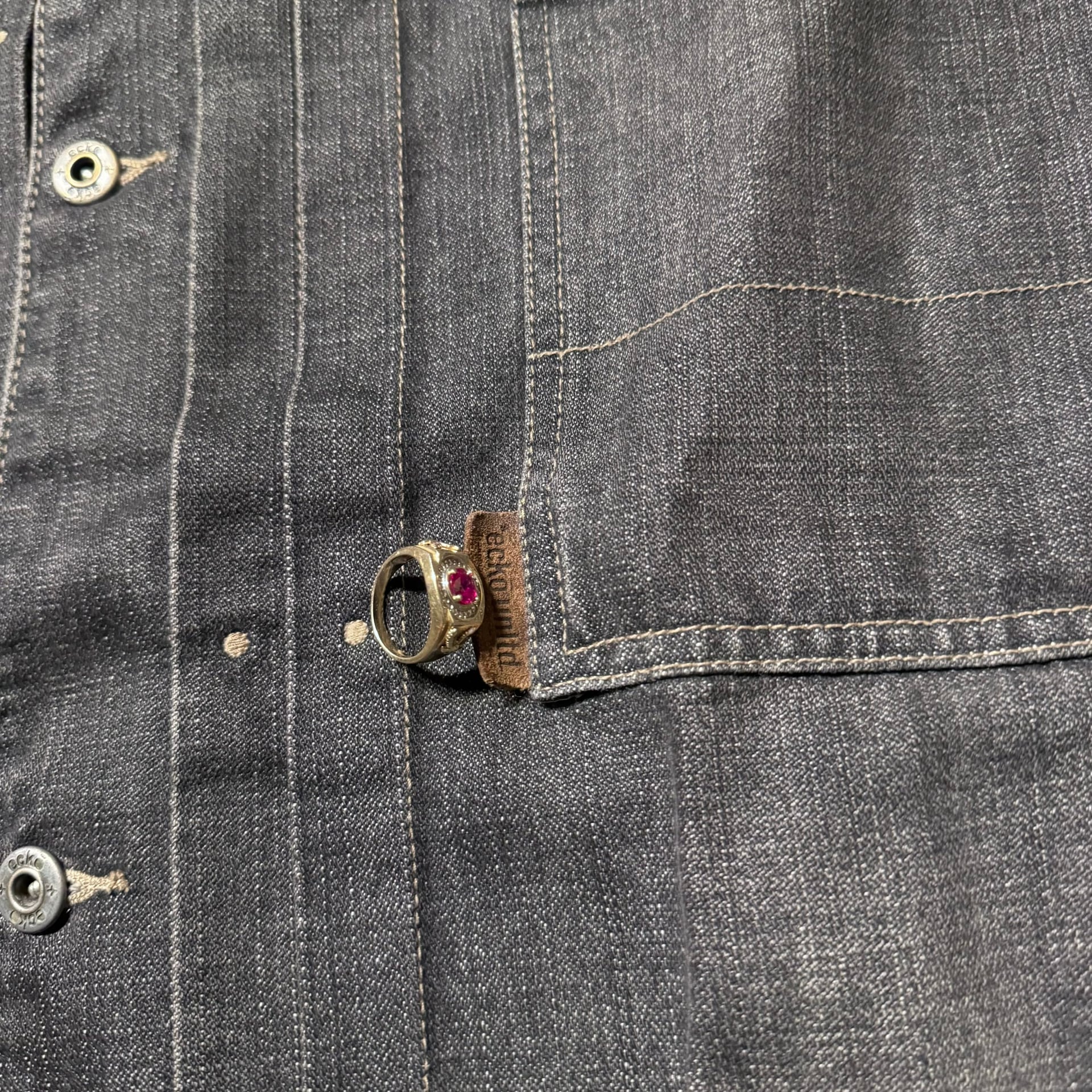 90s Ecko Unltd. Black Denim Jacket X-Large
2