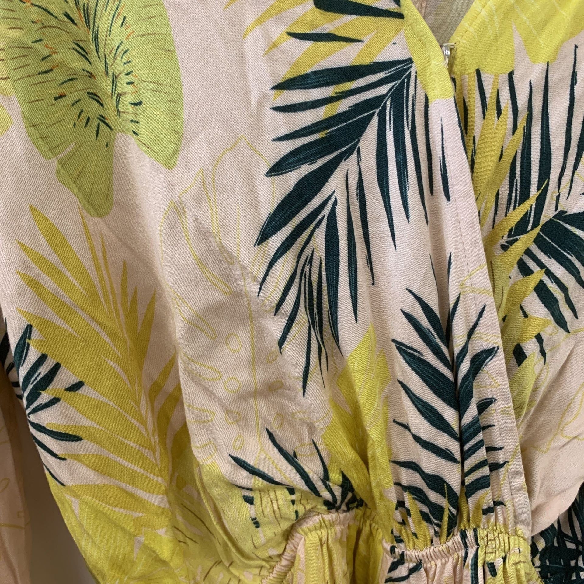 Mahina Floral Yellow Romper Size S Bin M 3