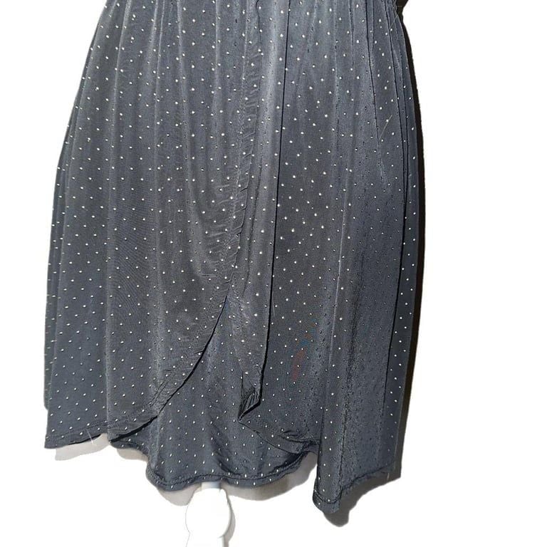 FOREVER 21 Black/ Black W/Gold polka dot Mini dress Size Large 8