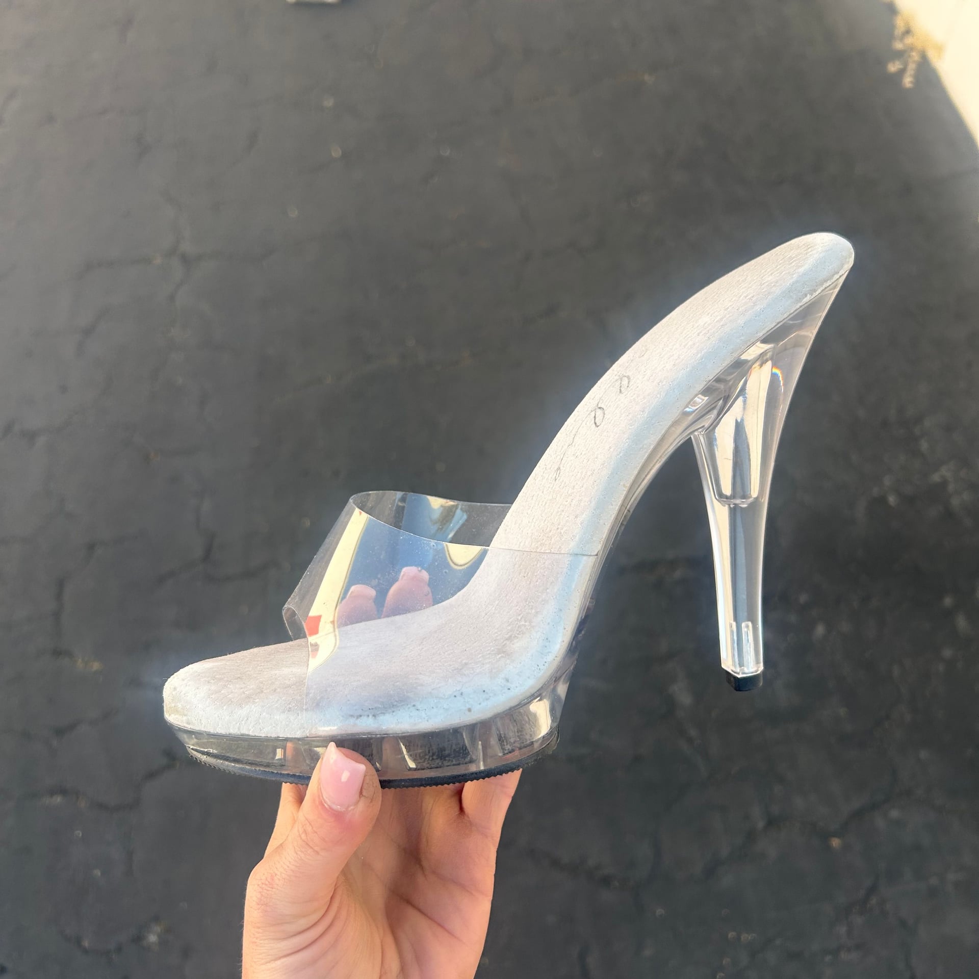 Ellie Women’s 5” Heel Clear Wide Width Sandal Style No 521 Vanity-W 4