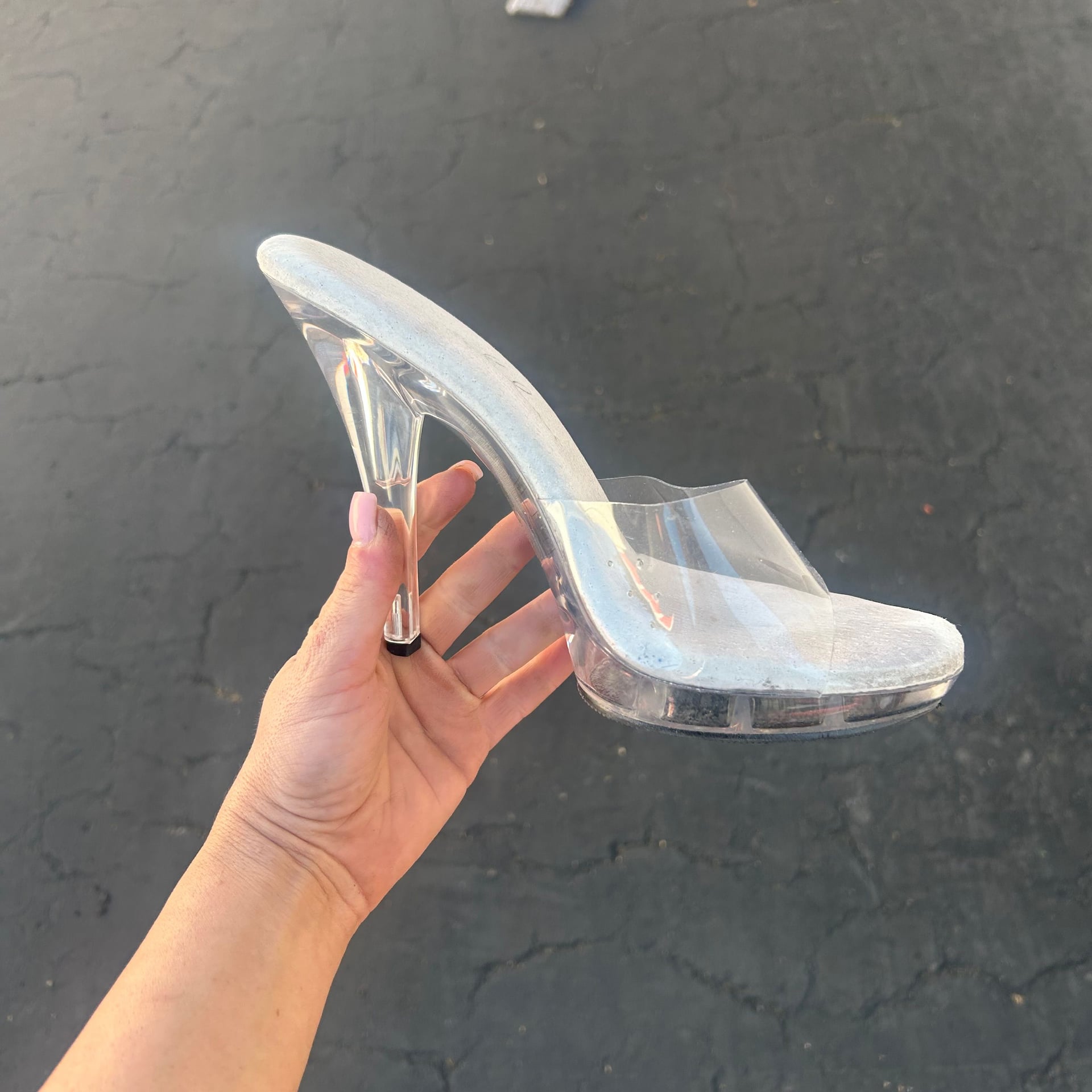 Ellie Women’s 5” Heel Clear Wide Width Sandal Style No 521 Vanity-W 3