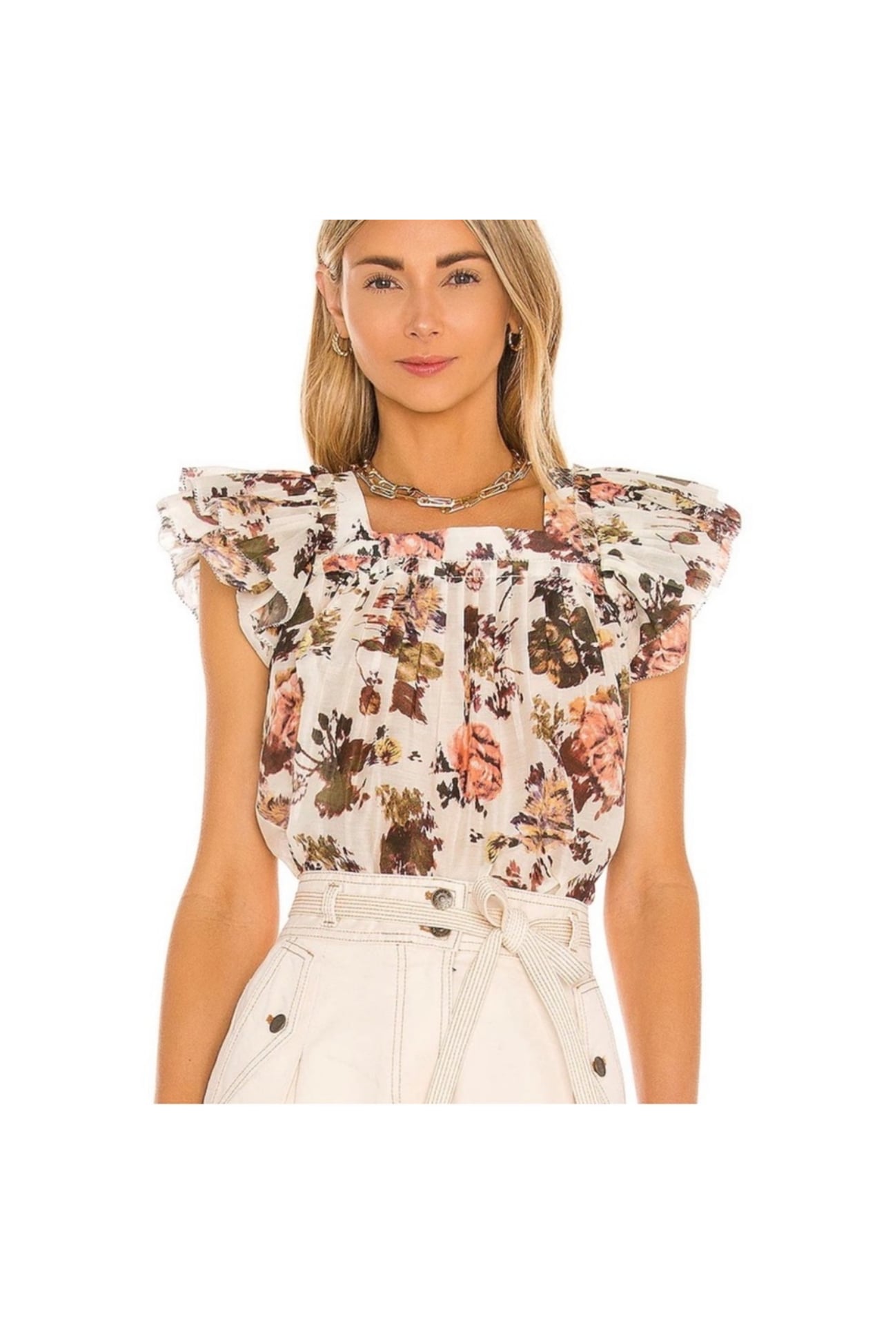 Ulla Johnson Kiki Floral Cotton Silk Blend Lightweight Top Size 4 8