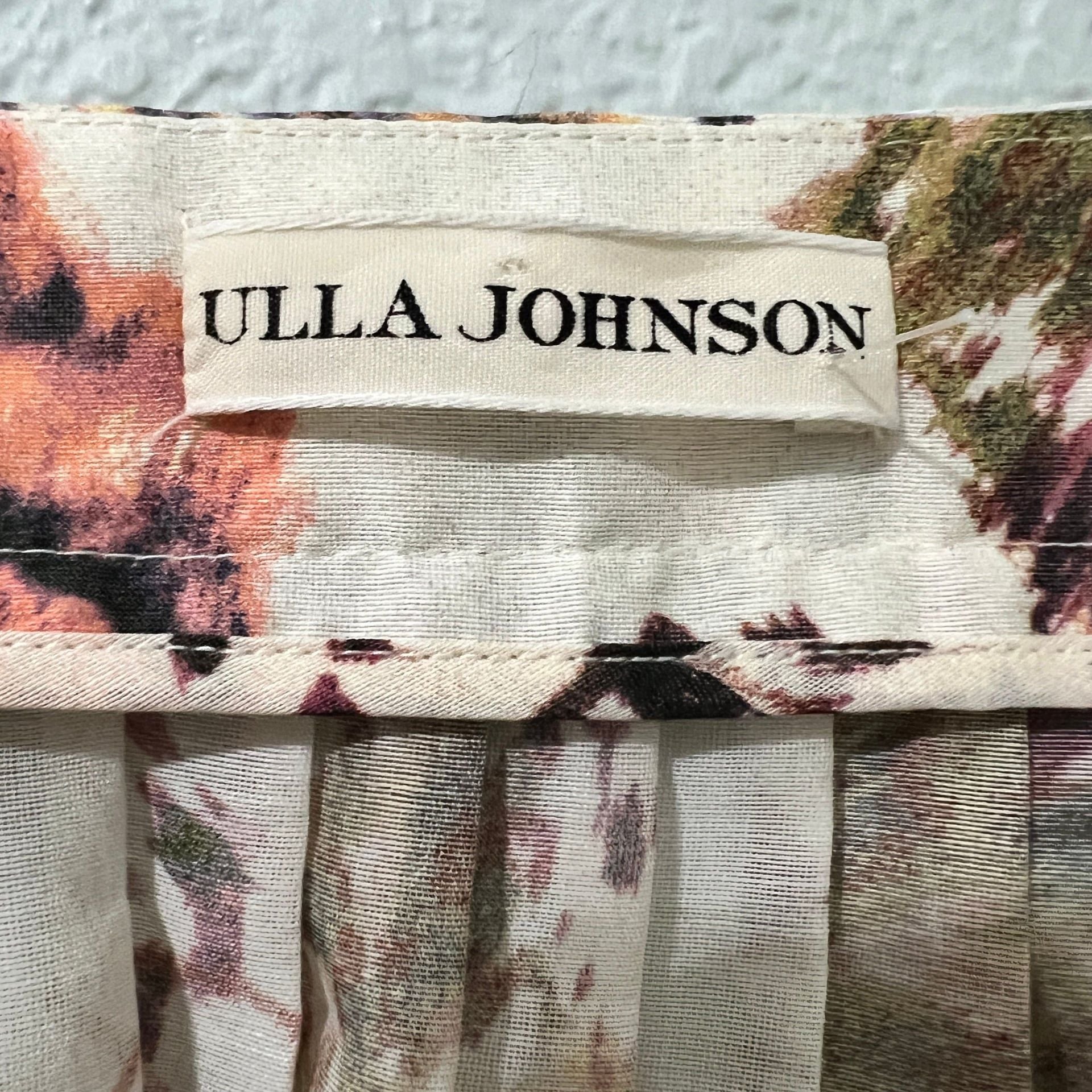 Ulla Johnson Kiki Floral Cotton Silk Blend Lightweight Top Size 4 5