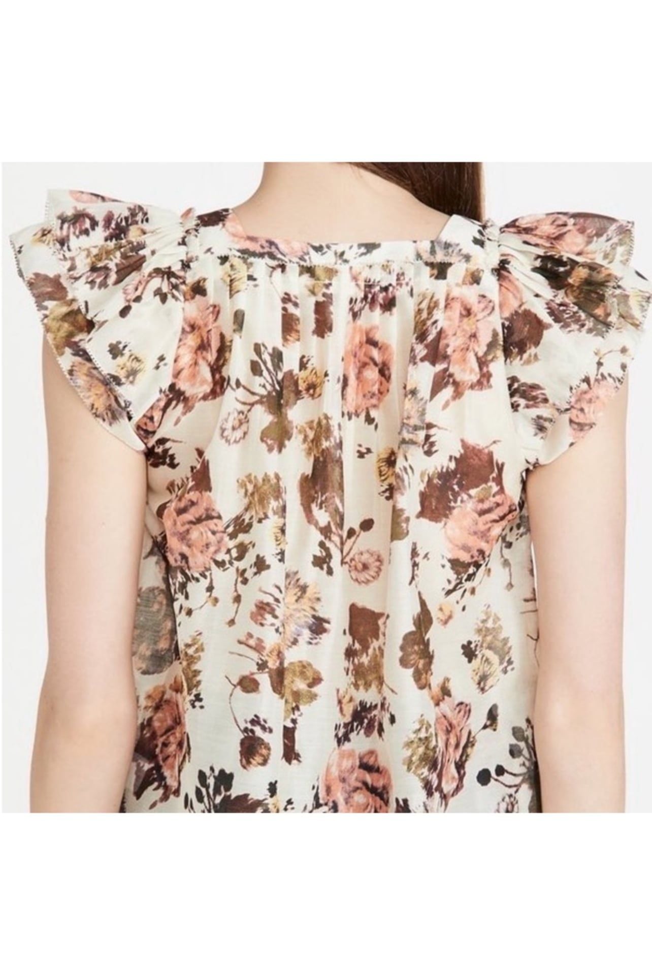 Ulla Johnson Kiki Floral Cotton Silk Blend Lightweight Top Size 4 3