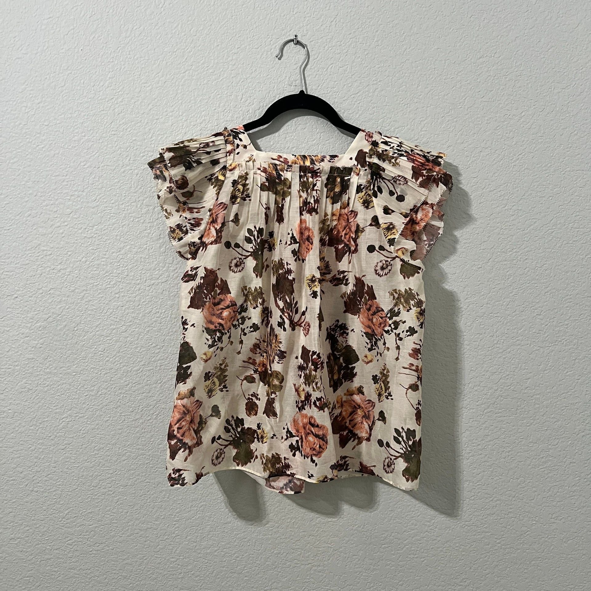 Ulla Johnson Kiki Floral Cotton Silk Blend Lightweight Top Size 4 7