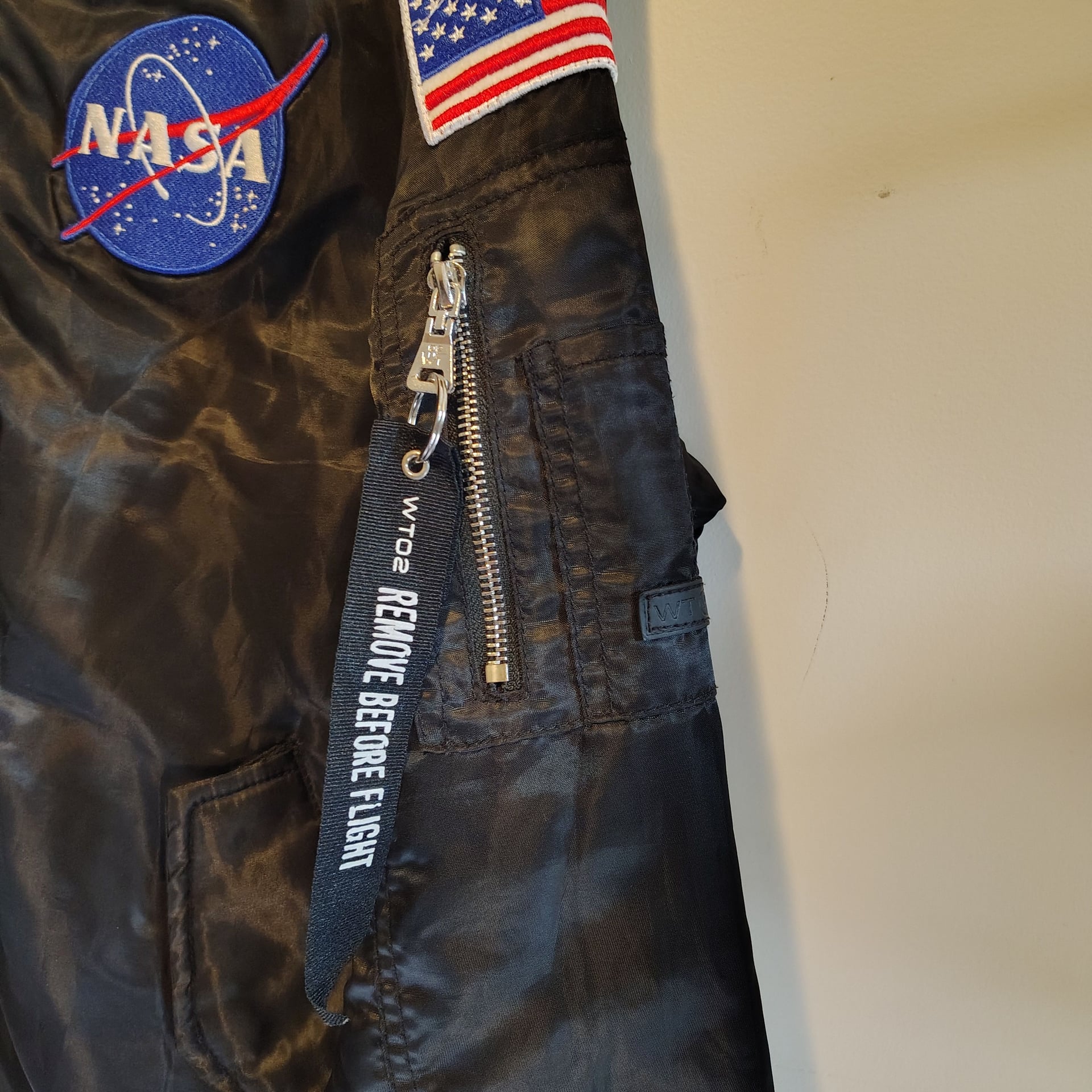 WT02 excellent NASA Collection Bomber Jacket Space 5