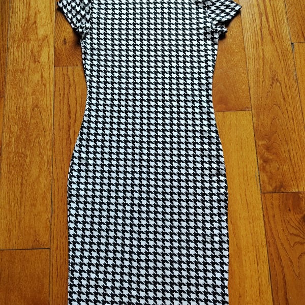 Houndstooth Bodycon Dress