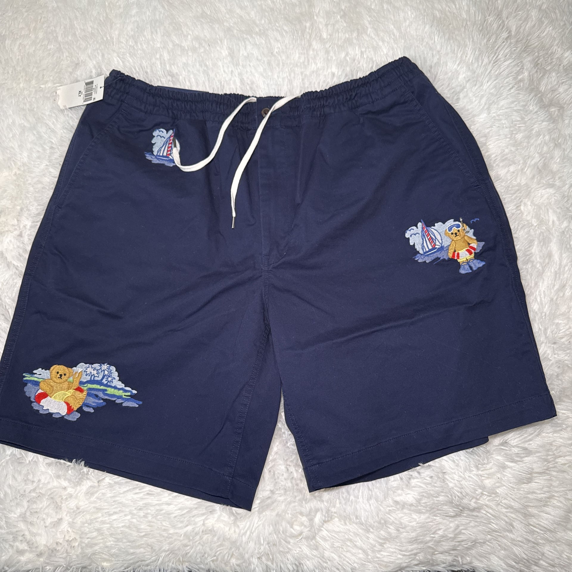 Nwt Polo Ralph Lauren Navy 6 inch Teddy Bear Shorts XLT 2