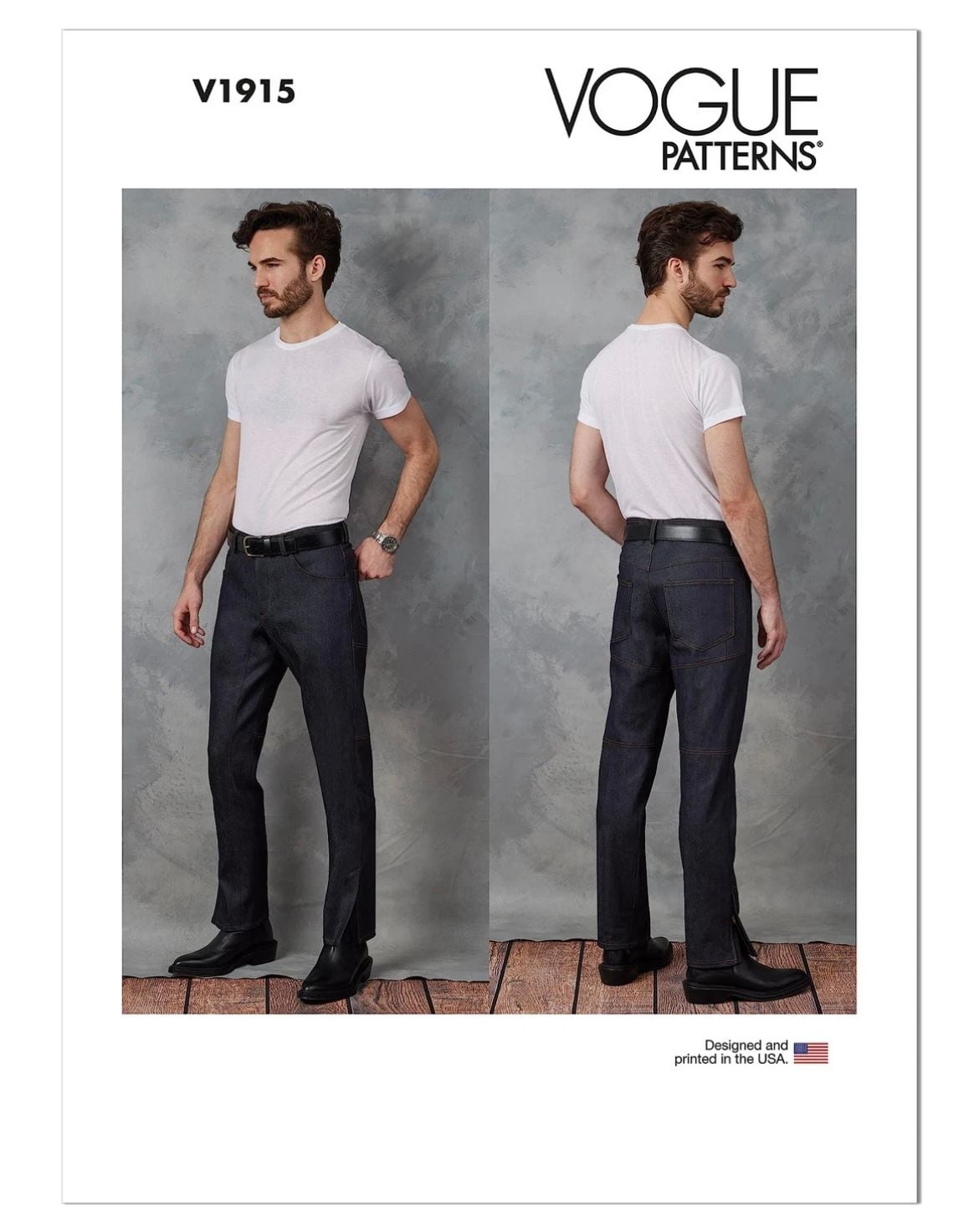 Vogue Men's Jeans Sewing Pattern Kit, V1915, Sizes 40-46 2