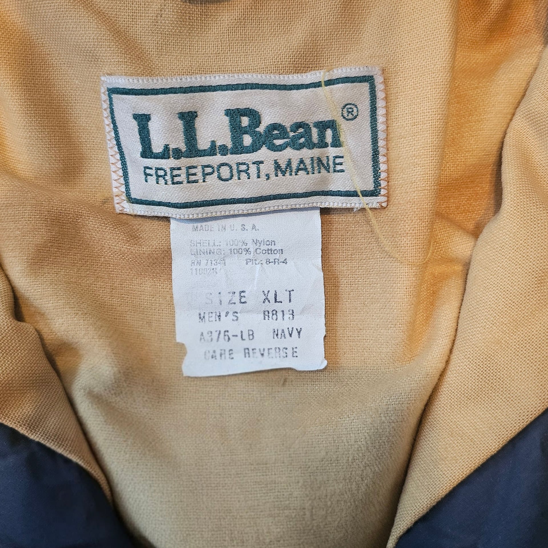 L.L. Bean Vtg70s LL Bean Chamois Lined Nylon Coach Jacket 2xNavy Blue 4