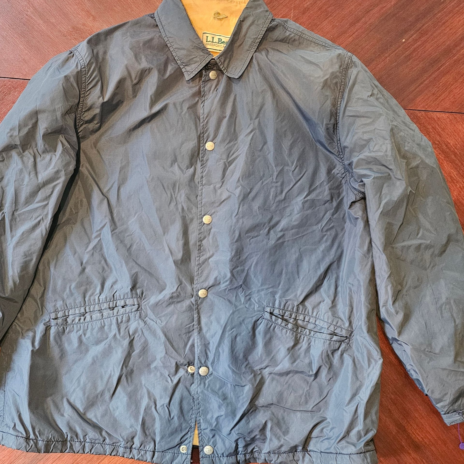L.L. Bean Vtg70s LL Bean Chamois Lined Nylon Coach Jacket 2xNavy Blue 2