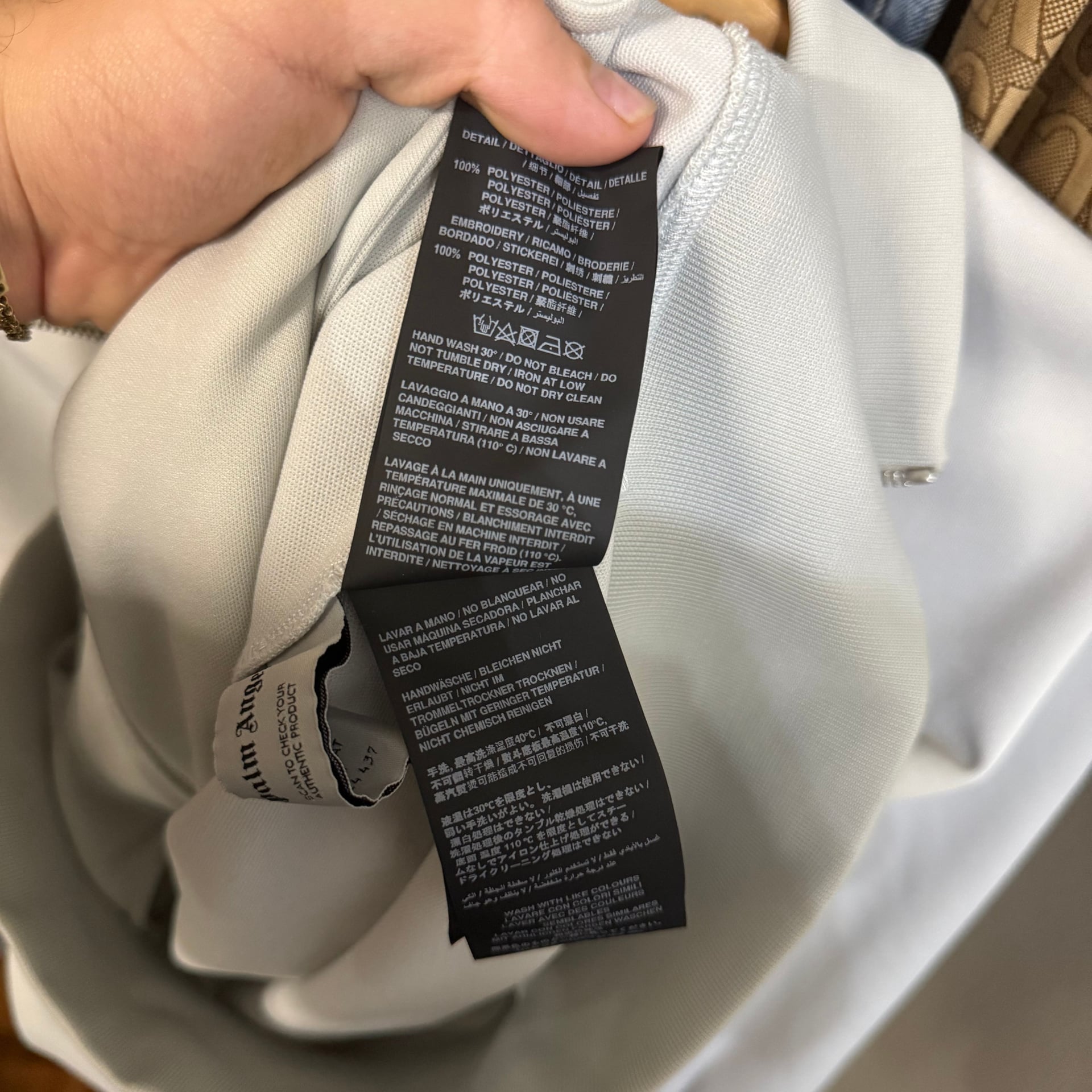 Palm Angels PA Monogram Track Jacket Grey Beige Black 7