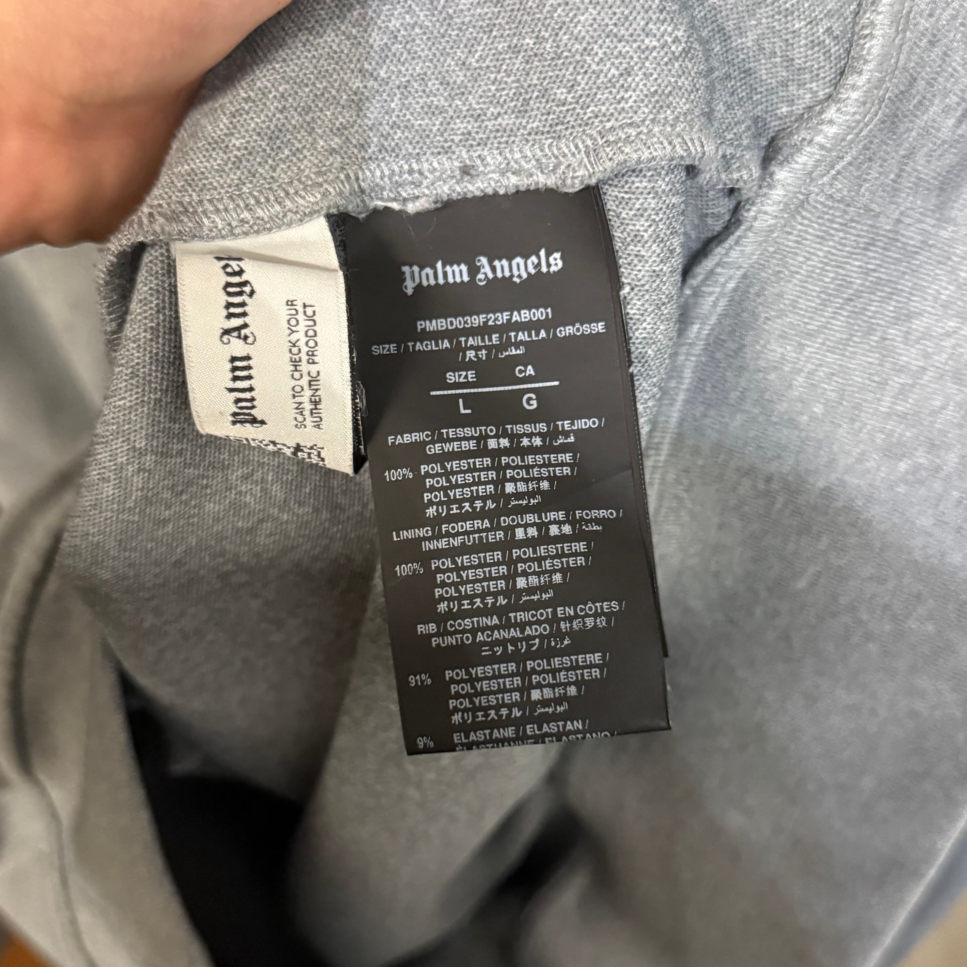 Palm Angels Men's Shirt Collar Quarter-Zip Track Jacket 5
