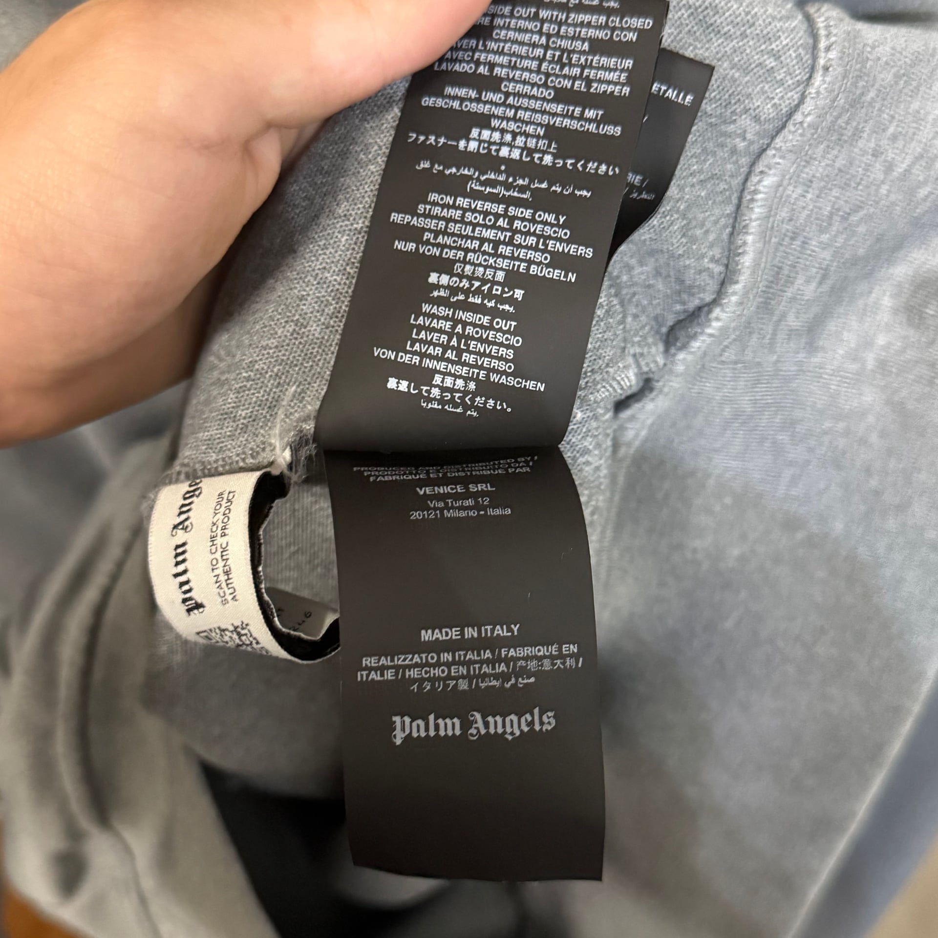 Palm Angels Men's Shirt Collar Quarter-Zip Track Jacket 7