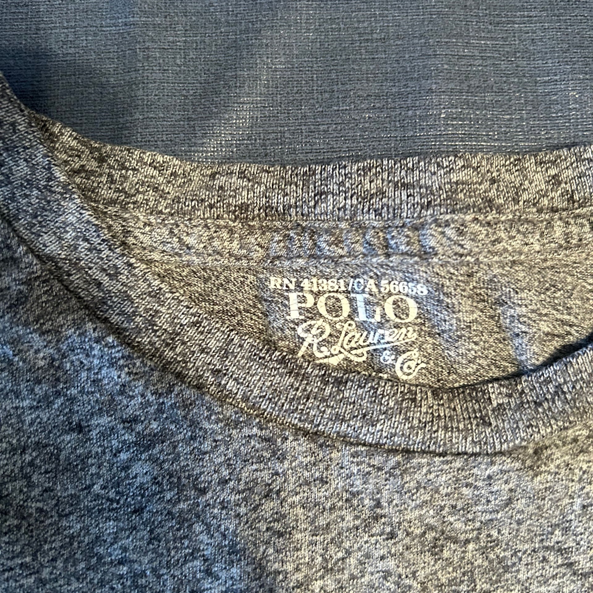 Polo Ralph Lauren Mens Large Gray with Blue embroidered Pony Casual Shirt 4