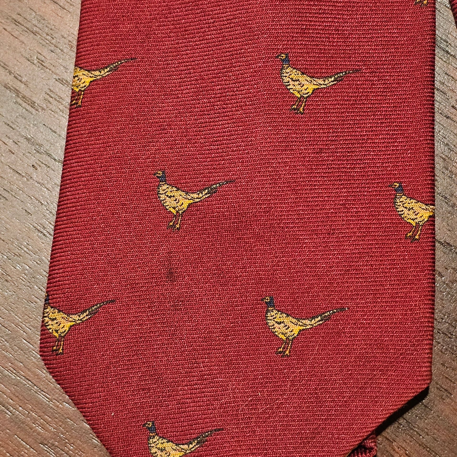 60's Brooks Brothers Wool/Silk Painted Pheasant Tie *Rare* 3