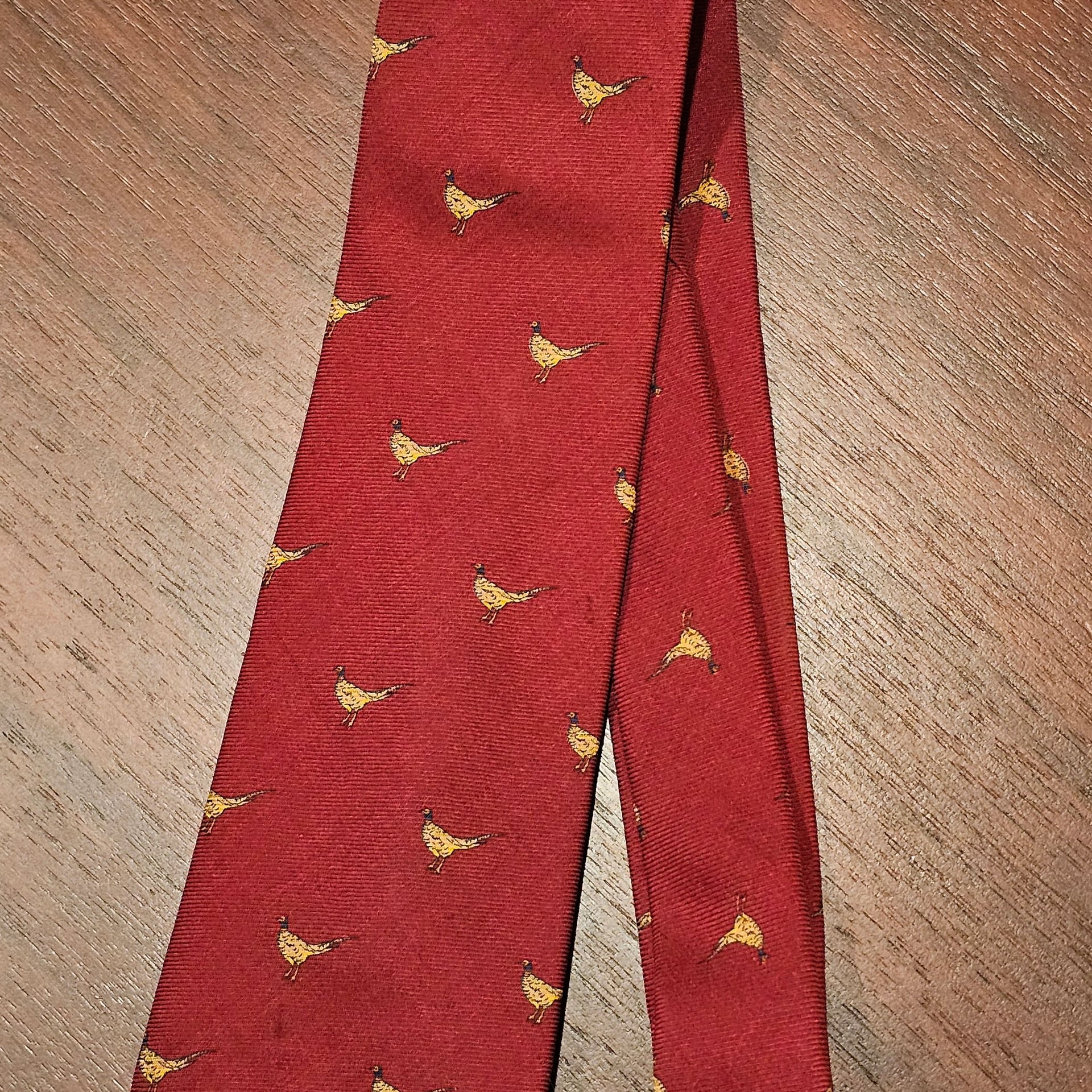 60's Brooks Brothers Wool/Silk Painted Pheasant Tie *Rare* 1
