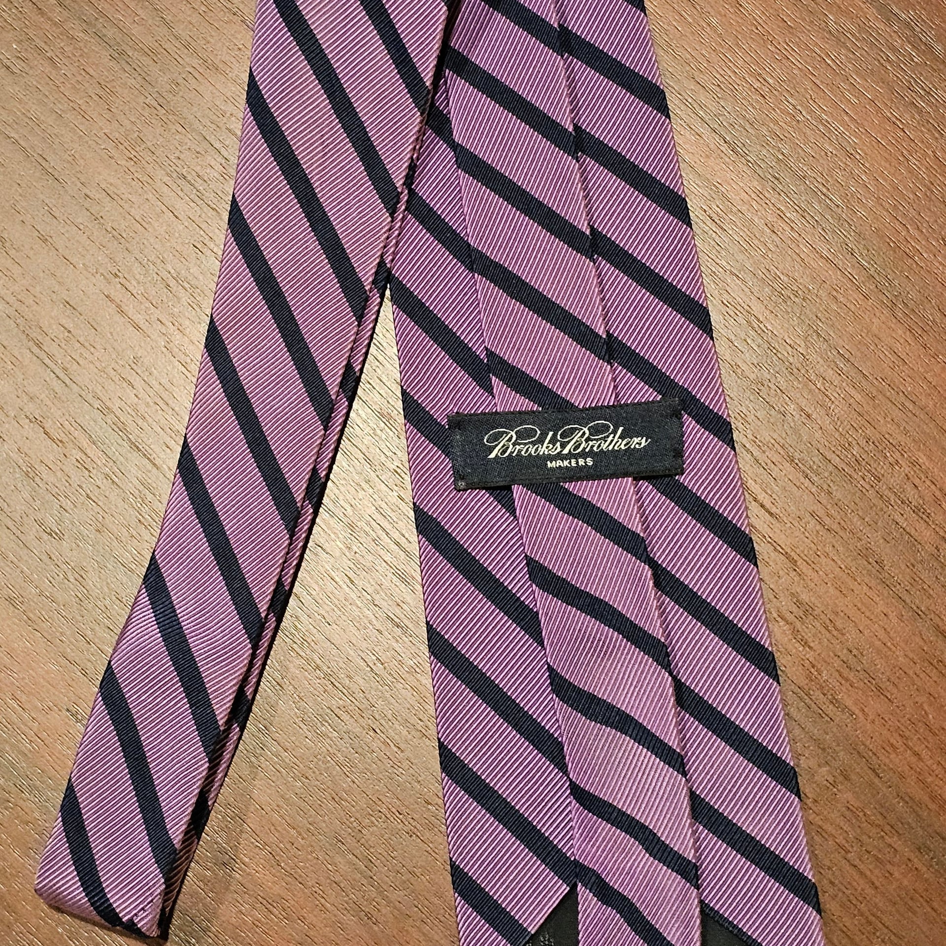 Brooks Brothers Makers Repp Necktie Stripe Silk Business Pro Corpcore Hip Preppy 3